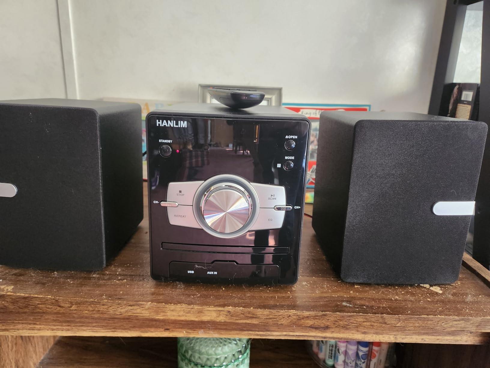 Home Stereo System with CD Player, FM Radio, Bluetooth, AUX in, USB in, Earphone Jack, Remote Control Included, 30W HiFi Shelf Stereo System Customer Review Home Stereo System with CD Player, FM Radio, Bluetooth, AUX in, USB in, Earphone Jack, Remote Control Included, 30W HiFi Shelf Stereo System - Customer Photo 2