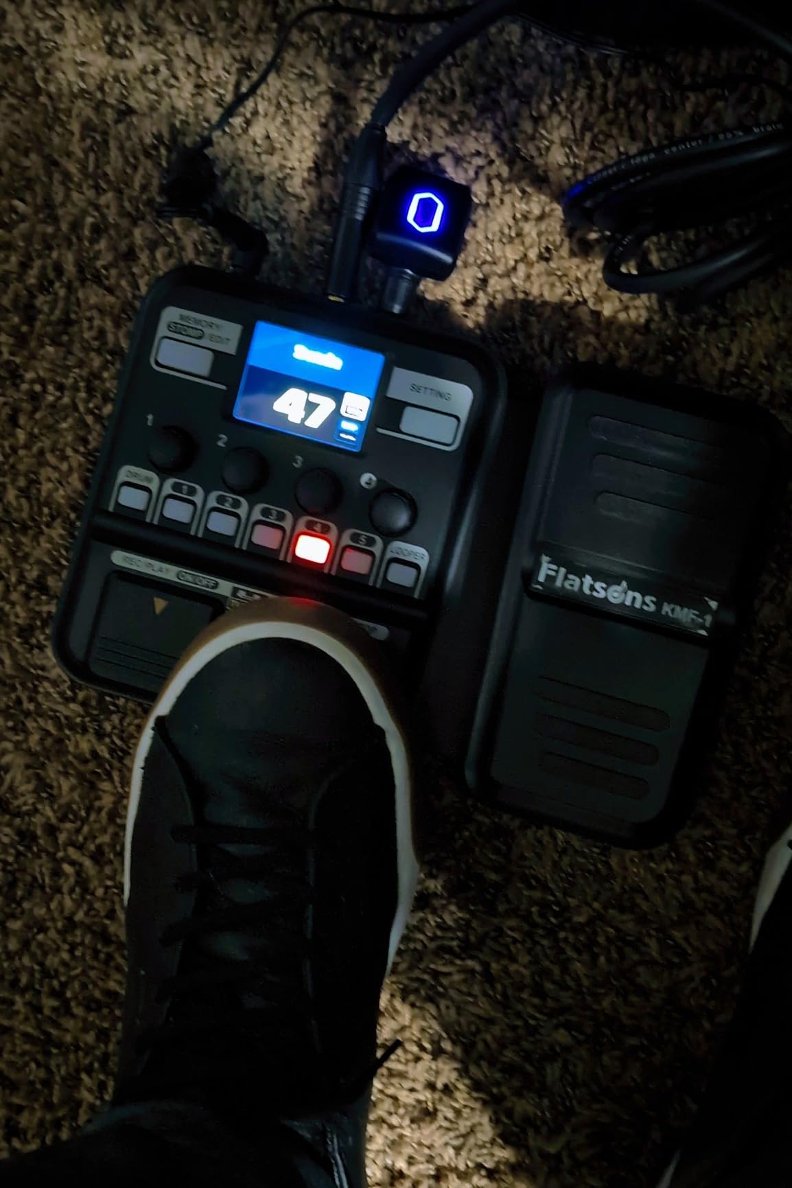 KMF-1 Guitar Pedal, 77 Effects Guitar Multi Effects Pedal with 50 Preset, 42 Drum Rhythm, 18 Amp/Cab, Upgraded Color Screen, Aux In, Guitar Tuner Looper Expression Wah Volume Distortion Pedal - Customer Photo 2