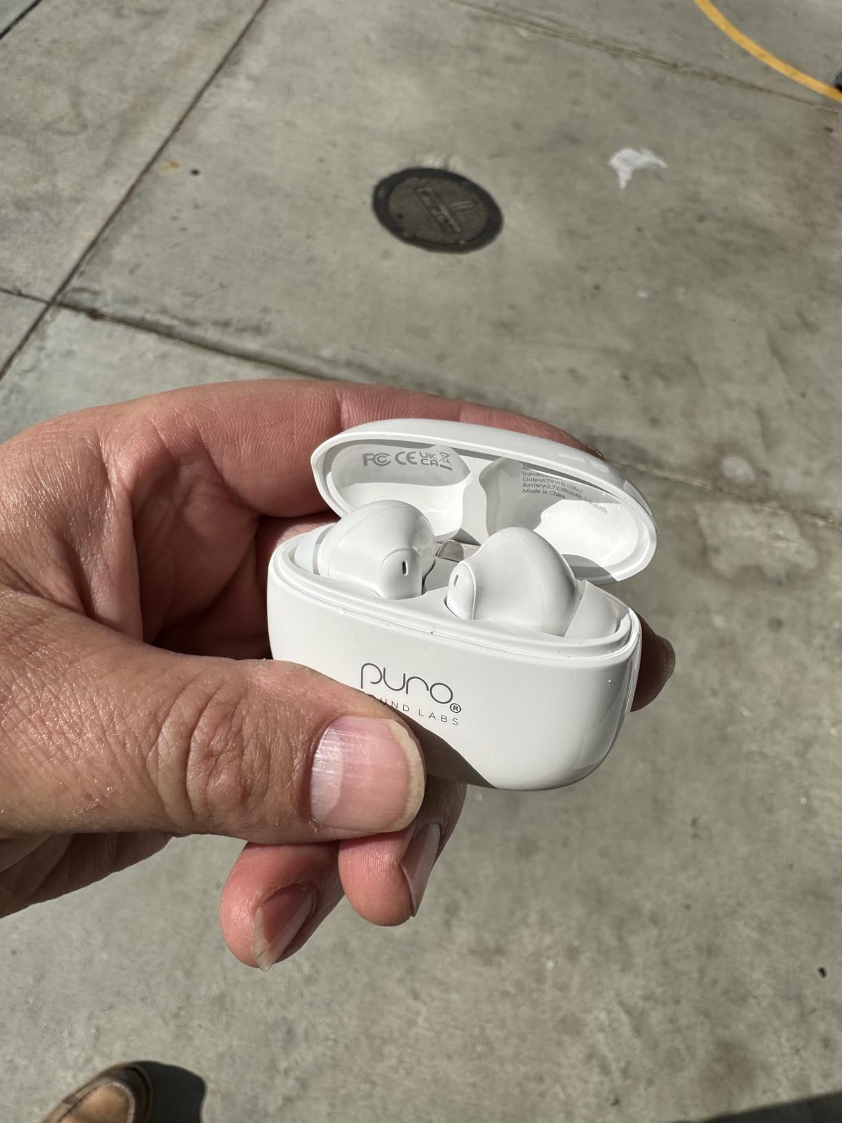 Puro Sound Labs PuroQuiet-Air Active Noise Cancelling Bluetooth Earbuds, Volume-Limited Wireless Earphones for Safe Listening, Soft Touch, Type-C Charging with Built-In Microphone & Secure Fit – White - Customer Photo 2