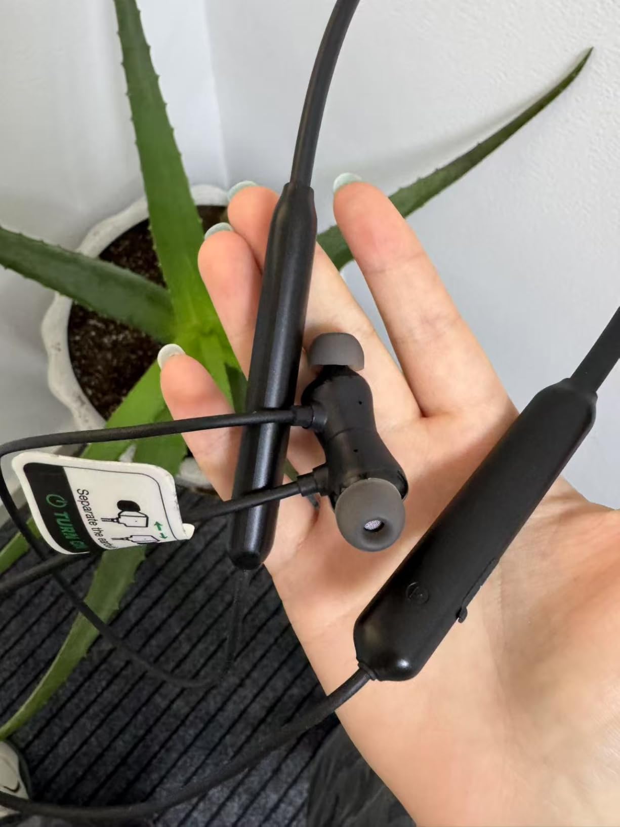 Active Noise Cancelling Headphones, Wireless V5.3 Bluetooth Headphones with 3 AI Mics ENC, in-Ear Magnetic Neckband Earbuds 60Hrs Playtime,IPX6 Sweatproof ANC Headsets for Travel Home Office - Customer Photo 1