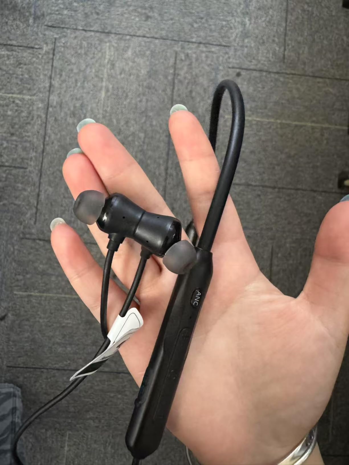 Active Noise Cancelling Headphones, Wireless V5.3 Bluetooth Headphones with 3 AI Mics ENC, in-Ear Magnetic Neckband Earbuds 60Hrs Playtime,IPX6 Sweatproof ANC Headsets for Travel Home Office - Customer Photo 2