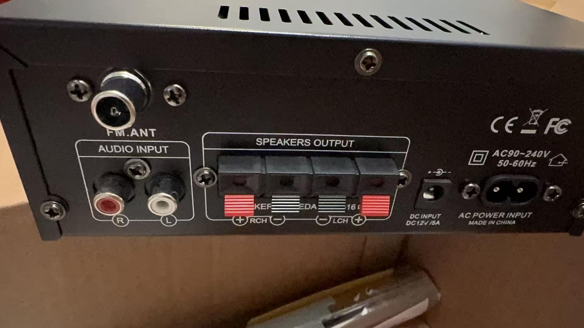 AK45 Stereo Home Audio Amplifier, 5.0 Mini Bluetooth Receiver, 300W *2 Blutooth HiFi Stereo Power Amplifier 2.0 Channel RMS 40W x 2 Home Stereo System with Remote Control Amp W/MIC,USB, RCA,FM Radio - Customer Photo 2