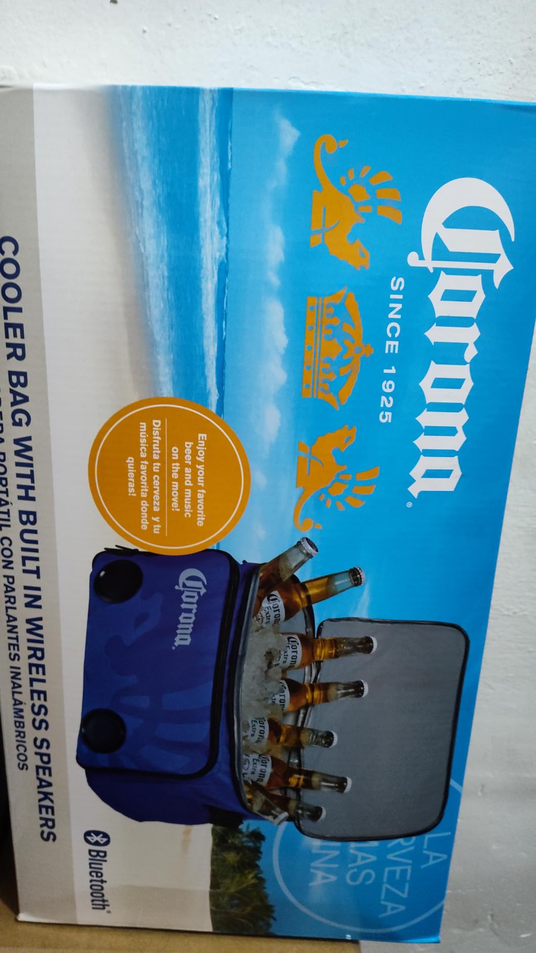 Corona Insulated Cooler with Speakers – Holds 36 Cans, Modern Floating Design, Super Portable Travel Bag, Durable Bluetooth Speaker for Parties, Festivals, Boats, Beaches - Customer Photo 1