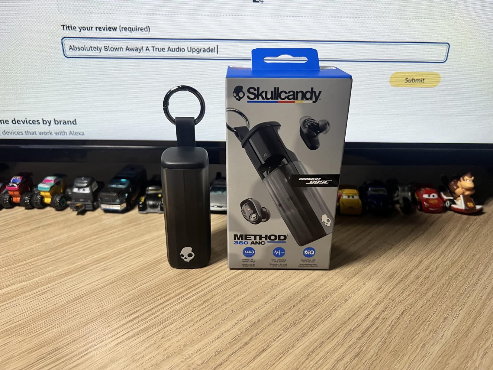 Skullcandy Method 360 ANC Wireless Earbuds, Sound by Bose, Bluetooth Headphones, Premium Noise Cancelling, Up to 40 Hrs Battery, Sweat and Water Resistant, Microphone for iPhone Android - True Black - Customer Photo 1