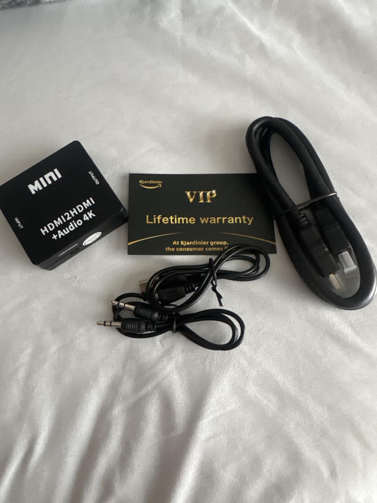 HDMI Audio Extractor Splitter,HDMI to 3.5mm Audio Adapter, 4K*2K@30HZ, 3D, 1080P Compatible for TV, PC, Sound System, Xbox, Switch, PS3, PS4, PS5 Customer Review HDMI Audio Extractor Splitter,HDMI to 3.5mm Audio Adapter, 4K*2K@30HZ, 3D, 1080P Compatible for TV, PC, Sound System, Xbox, Switch, PS3, PS4, PS5 - Customer Photo 1