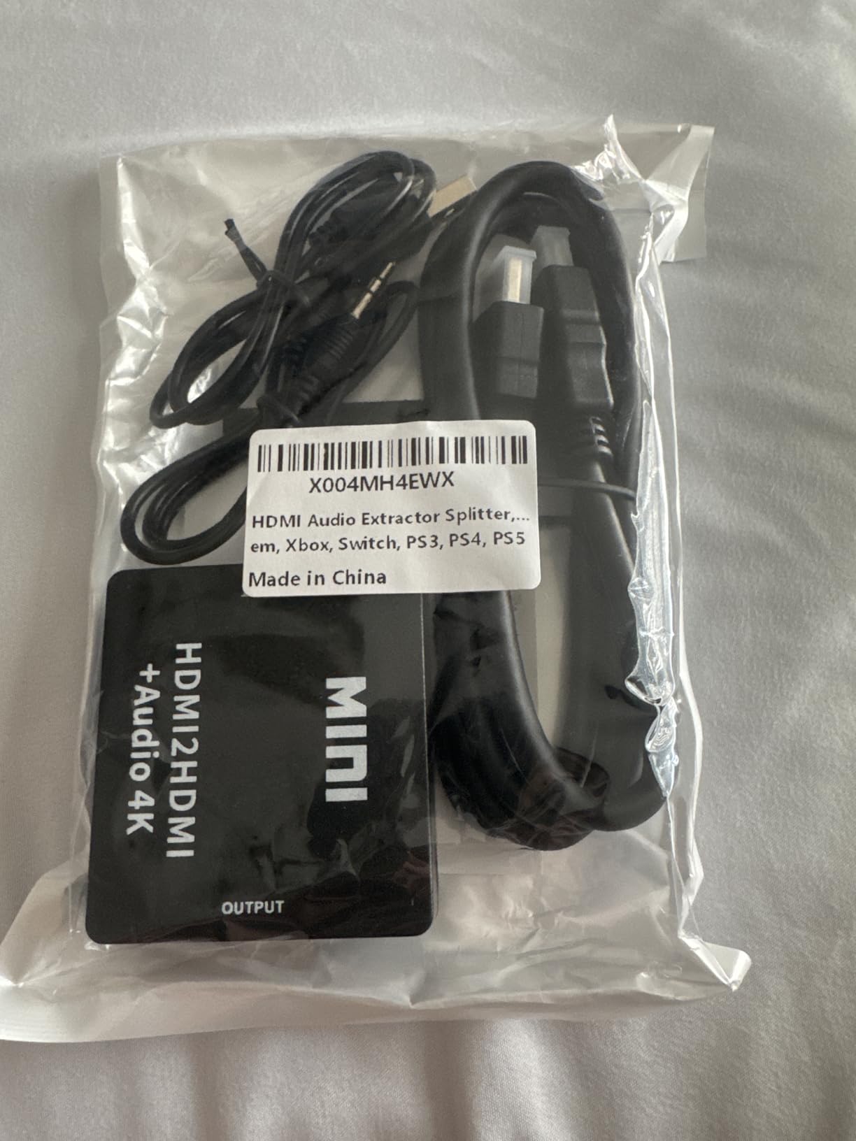HDMI Audio Extractor Splitter,HDMI to 3.5mm Audio Adapter, 4K*2K@30HZ, 3D, 1080P Compatible for TV, PC, Sound System, Xbox, Switch, PS3, PS4, PS5 Customer Review HDMI Audio Extractor Splitter,HDMI to 3.5mm Audio Adapter, 4K*2K@30HZ, 3D, 1080P Compatible for TV, PC, Sound System, Xbox, Switch, PS3, PS4, PS5 - Customer Photo 2