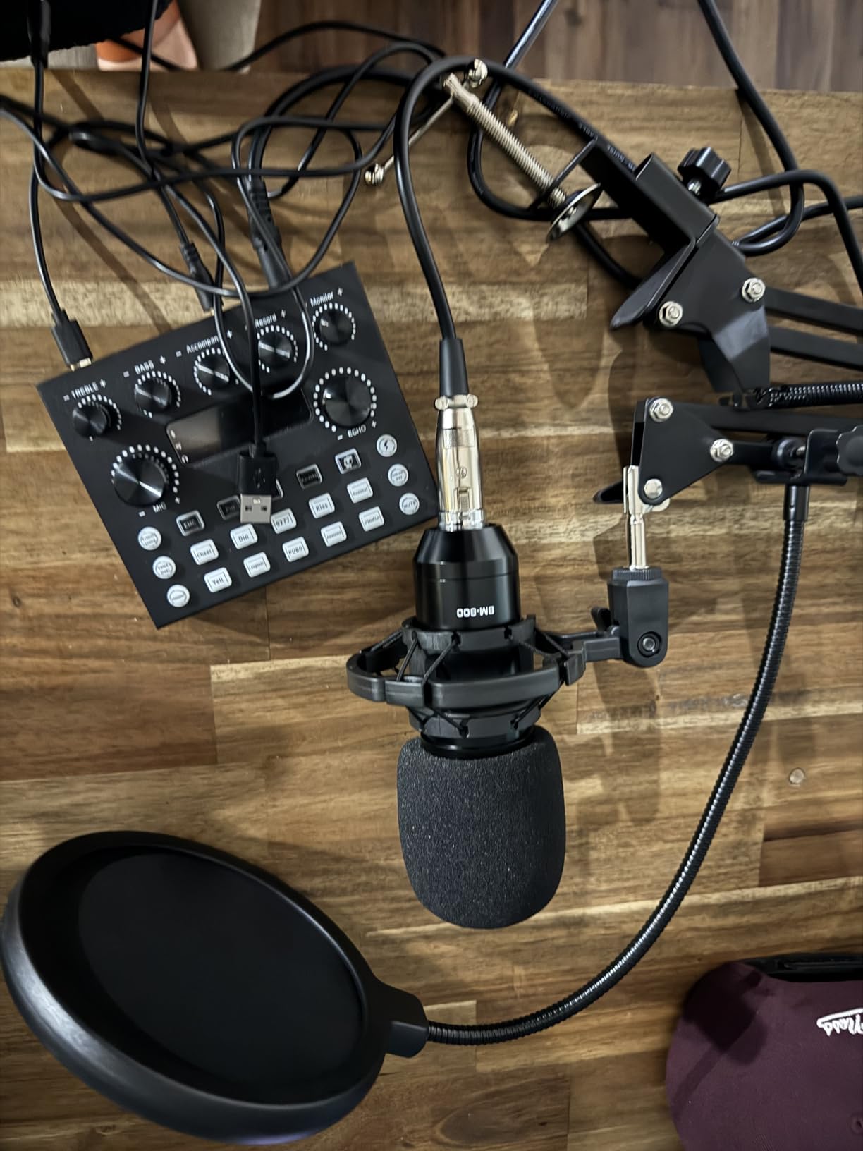 ALSO GO Podcast Equipment Bundle, Recording Studio Equipment with Podcast Microphone and V8s Sound Card, Music Recording Equipment Perfect for Singing, Gaming, Live Streaming and YouTube Tiktok - Customer Photo 1