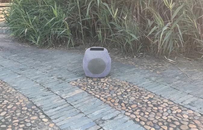Outdoor Solar Rock Bluetooth Speakers with Colorful Lights, Deep Bass IPX4 Waterproof Speaker, Solar-Powered, TWS Paring, Perfect for Pool Garden and Outdoor Activities - Marble 2 Pack - Customer Photo 3