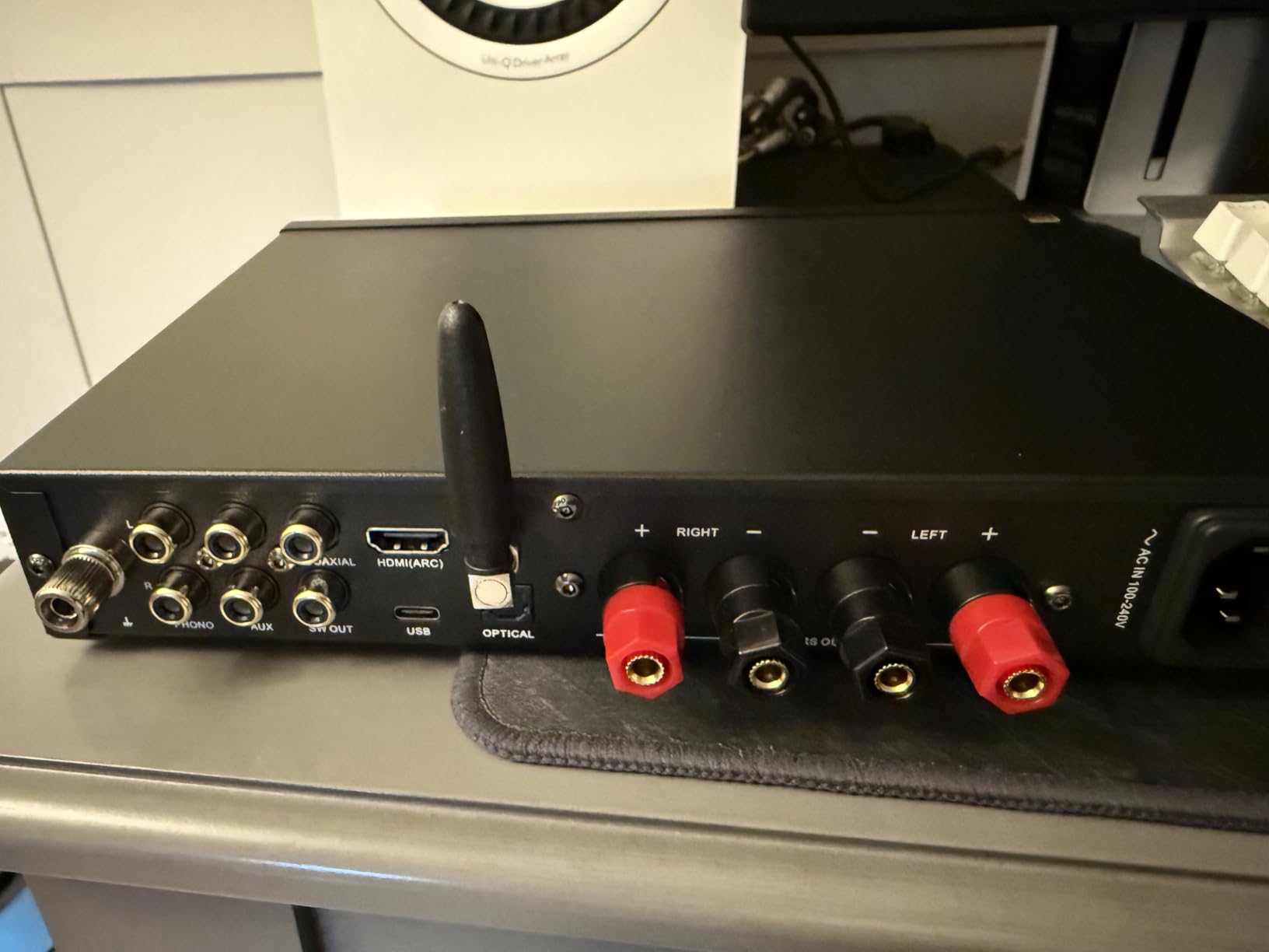 SMSL AS400 Power Amplifier DAC Headphone Amp 165W x2 MA5332MS Phono Preamp USB/Coax/Opt/HDMI ARC/RCA/Phono Input 2.1 Channel Speaker/Subwoofer 4.4mm/6.35mm Headphone Output Home Audio Class D Amp - Customer Photo 1