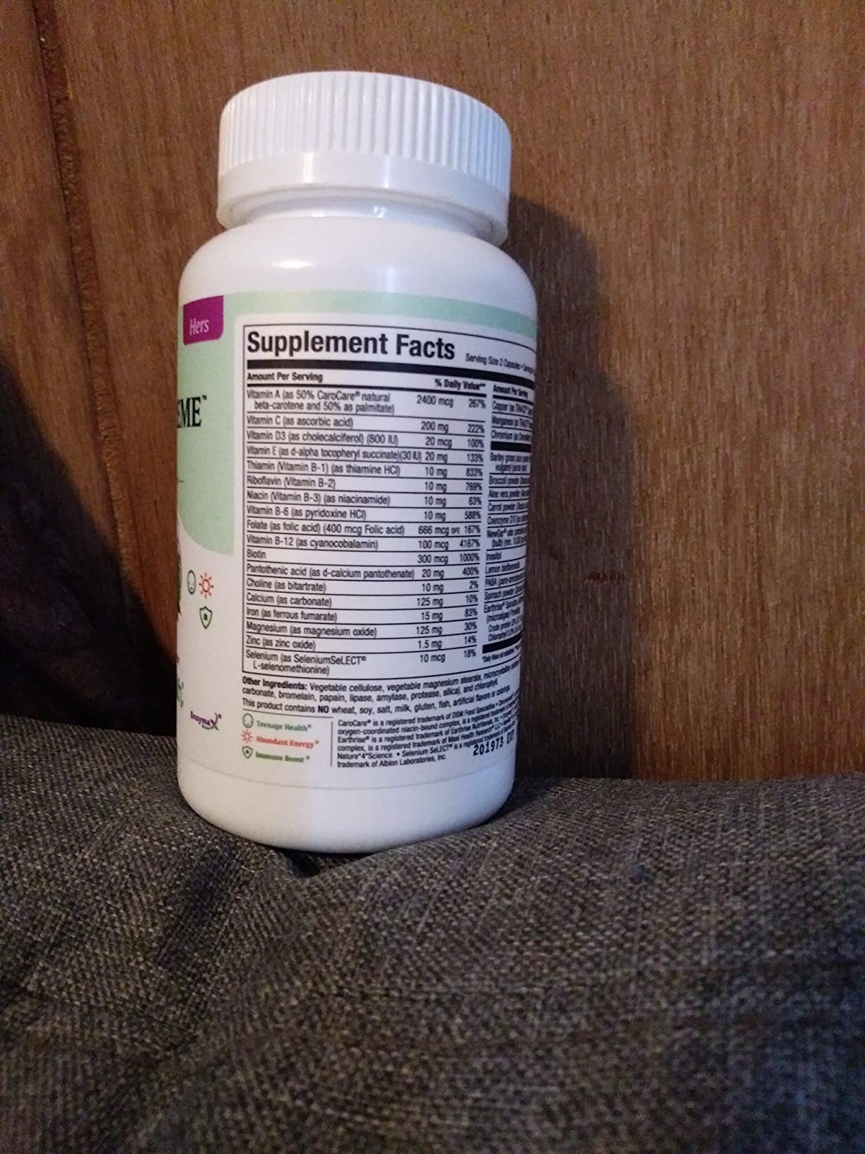 Teen Vitamins for Girls 12-17 - Teen Multivitamin Supreme with D3, Iron, Calcium, Biotin, Digestive Enzymes – Teenager Girl Multi Vitamins for Energy, Immune & Mood Support – 60 Count Customer Review Teen Vitamins for Girls 12-17 - Teen Multivitamin Supreme with D3, Iron, Calcium, Biotin, Digestive Enzymes – Teenager Girl Multi Vitamins for Energy, Immune & Mood Support – 60 Count - Customer Photo 2