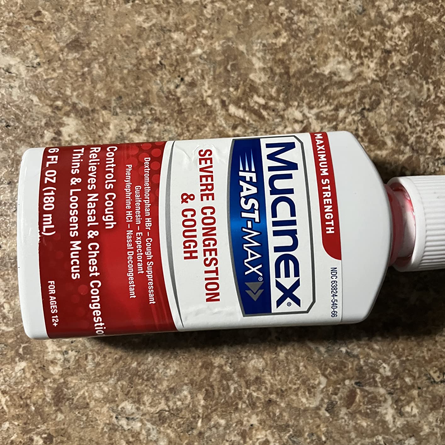 Mucinex Fast-Max Severe Congestion & Cough Medicine, Maximum Strength Symptom Relief, Over-The-Counter Medication, Cold Medicine, Cough Suppressant, Expectorant, Nasal Decongestant, 6 Fl Oz Customer Review Mucinex Fast-Max Severe Congestion & Cough Medicine, Maximum Strength Symptom Relief, Over-The-Counter Medication, Cold Medicine, Cough Suppressant, Expectorant, Nasal Decongestant, 6 Fl Oz - Customer Photo 5