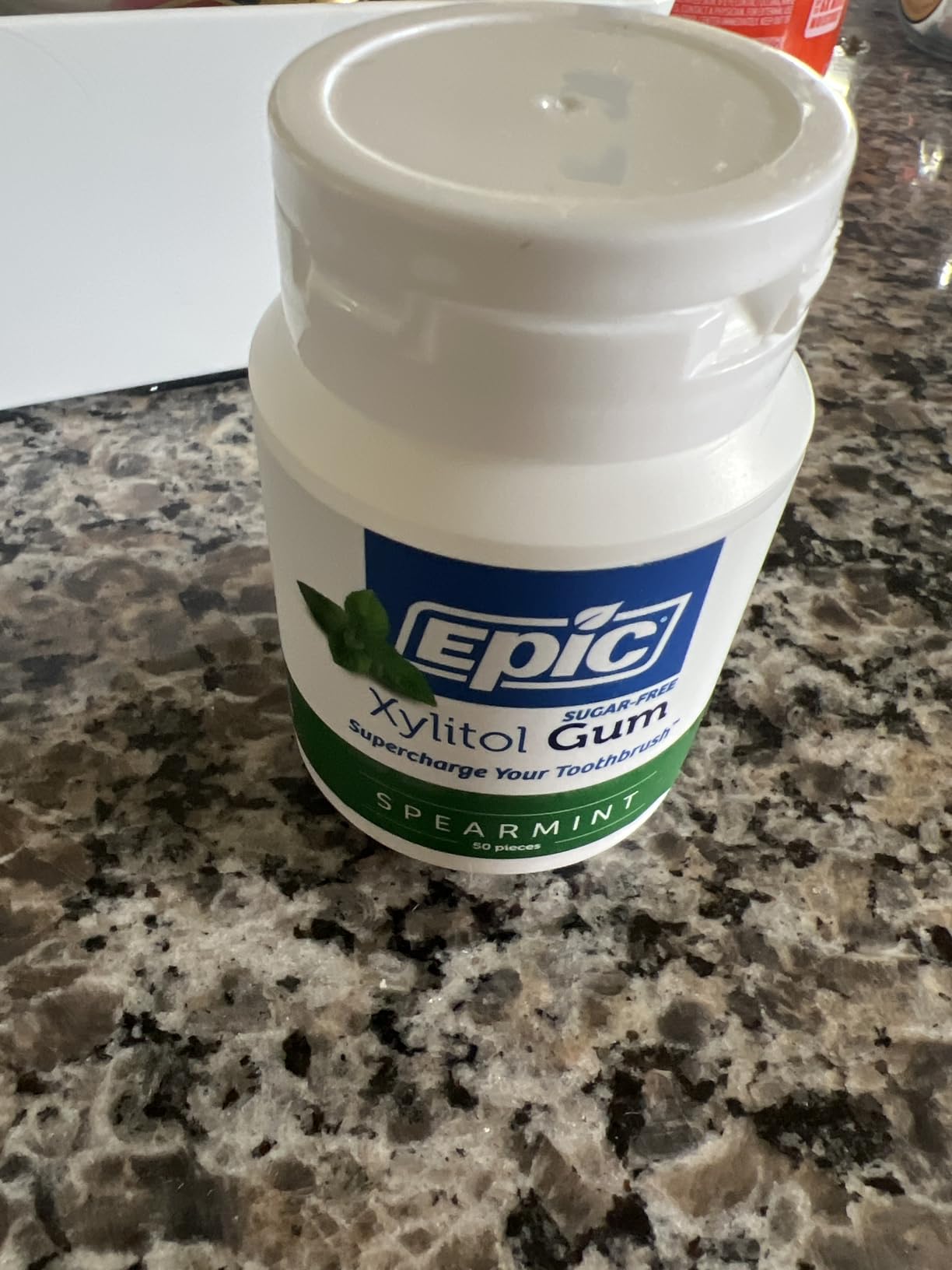 Epic 100% Xylitol Spearmint Chewing Gum - Sugar Free, Aspartame Free Dental Gum - Supports Oral Health & Fresh Breath - 12 Pieces (Pack of 12) - Customer Photo 2