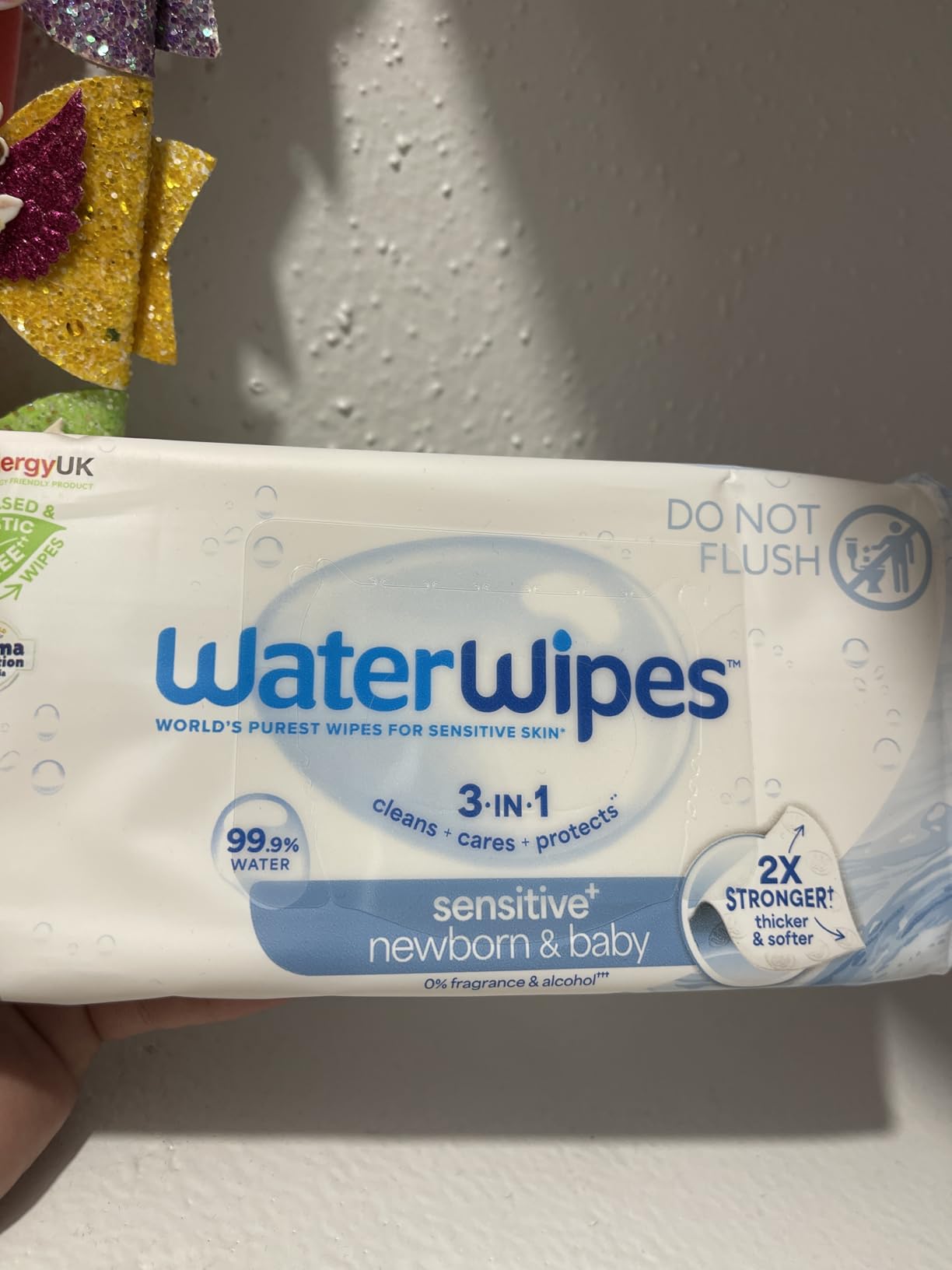 WaterWipes Sensitive+ Newborn & Baby Wipes, 3-In-1 Cleans, Cares, Protects, 99.9% Water, Unscented & Hypoallergenic, 540 Count (9 Packs) Customer Review WaterWipes Sensitive+ Newborn & Baby Wipes, 3-In-1 Cleans, Cares, Protects, 99.9% Water, Unscented & Hypoallergenic, 540 Count (9 Packs) - Customer Photo 2