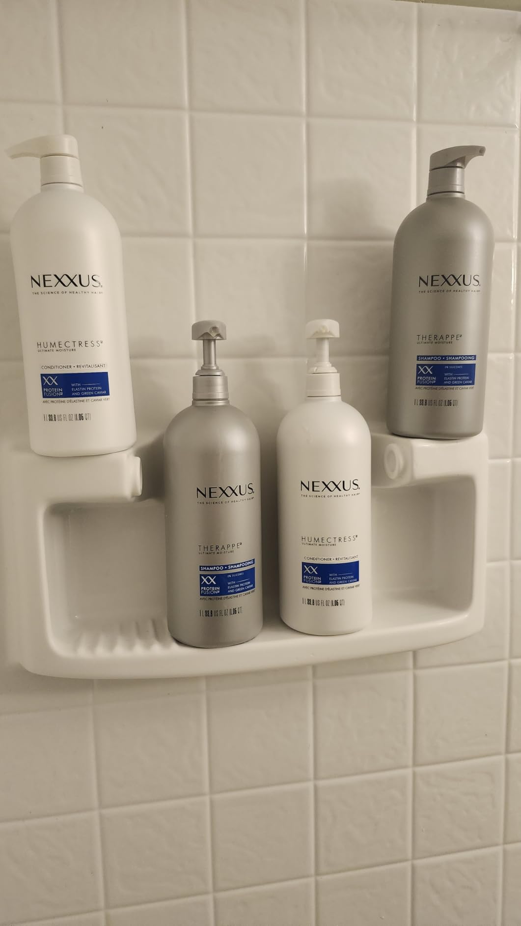 Nexxus Shampoo and Conditioner Therappe Humectress 2 Count for Dry Hair Silicone-Free, Moisturizing Caviar Complex and Elastin Protein for thicker and stronger hair 33.8 oz - Customer Photo 1