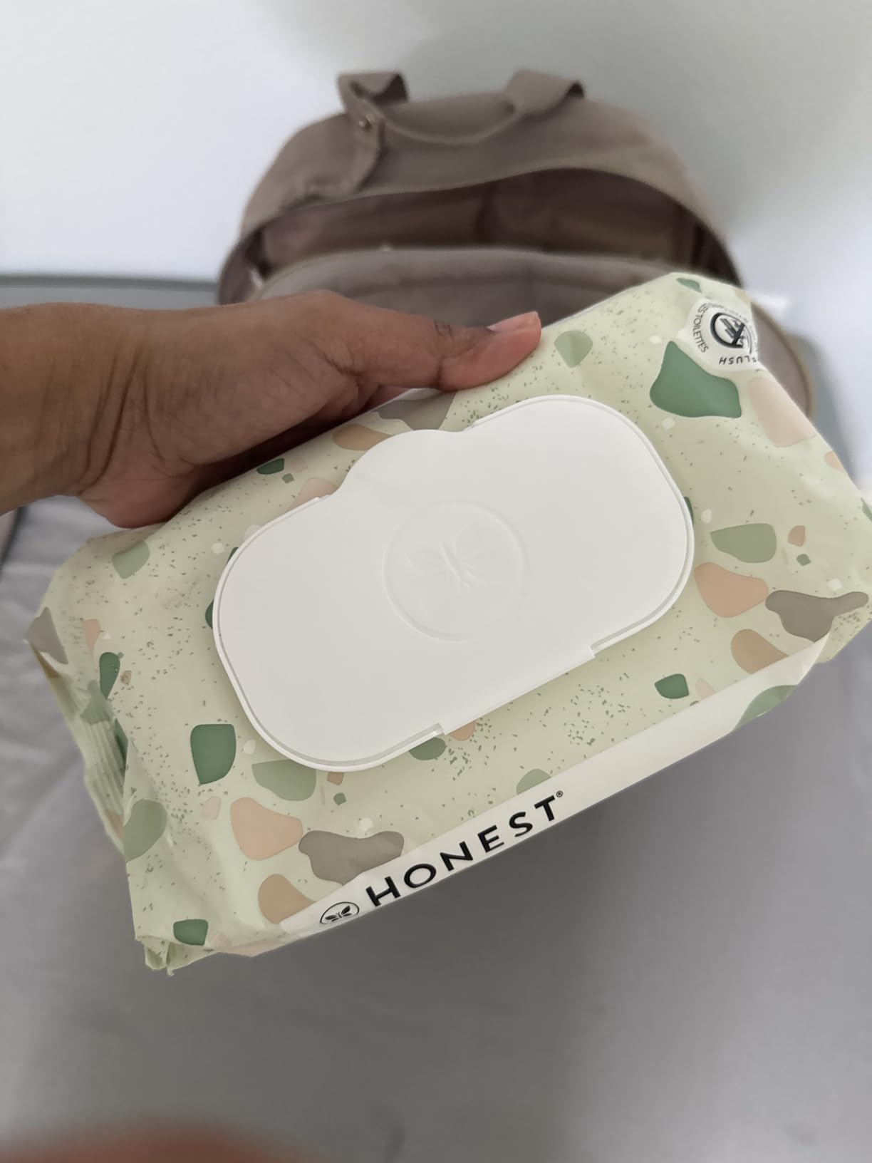 The Honest Company Clean Conscious Multi-Use Wipes, Unscented Hypoallergenic Baby Wipes for Sensitive Skin, 99% Water Plant-Based Compostable Wipes, Geo Mood, 288 Count Customer Review The Honest Company Clean Conscious Multi-Use Wipes, Unscented Hypoallergenic Baby Wipes for Sensitive Skin, 99% Water Plant-Based Compostable Wipes, Geo Mood, 288 Count - Customer Photo 1