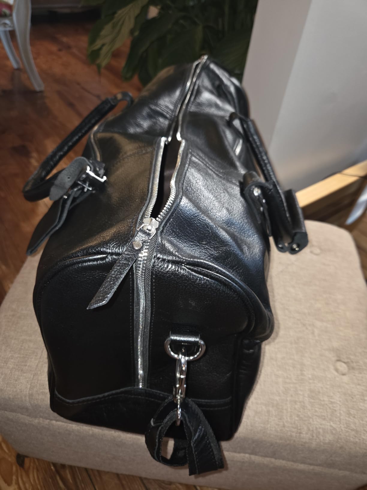 Handmade Leather Travel Duffel Bag - Airplane Underseat Carry On Bags by Rustic Town - Customer Photo 3