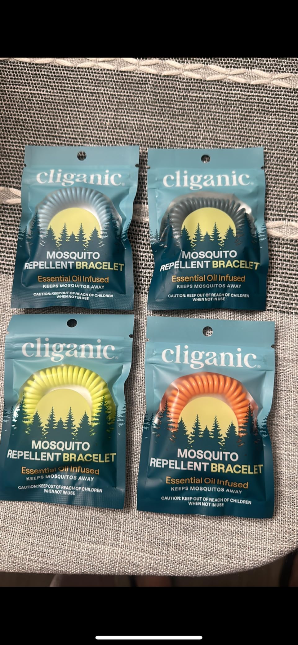 Cliganic 10 Pack Mosquito Repellent Bracelets for Adults & Kids - Natural DEET-Free Bands, Individually Wrapped - Customer Photo 1