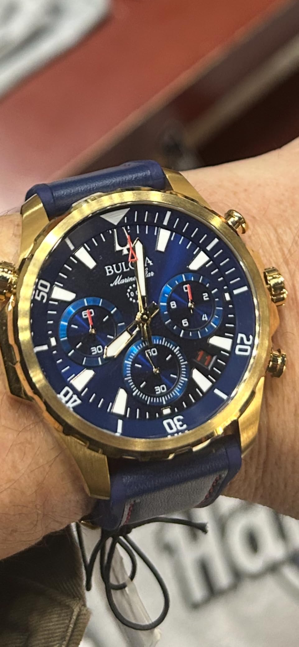 Bulova Men's Marine Star Series B Stainless Steel 6-Hand Chronograph Quartz Watch, 100M Customer Review Bulova Men's Marine Star Series B Stainless Steel 6-Hand Chronograph Quartz Watch, 100M - Customer Photo 2