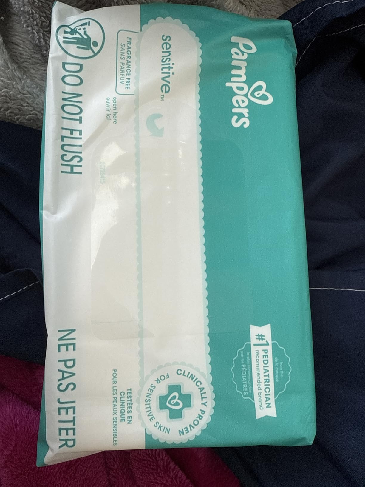 Pampers Baby Wipes Sensitive, Water Based Hypoallergenic and Unscented 504 Total (6 Flip-Top Packs) Customer Review Pampers Baby Wipes Sensitive, Water Based Hypoallergenic and Unscented 504 Total (6 Flip-Top Packs) - Customer Photo 2