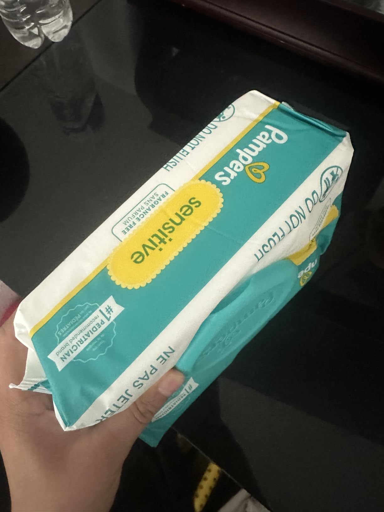 Pampers Baby Wipes Sensitive, Water Based Hypoallergenic and Unscented 504 Total (6 Flip-Top Packs) Customer Review Pampers Baby Wipes Sensitive, Water Based Hypoallergenic and Unscented 504 Total (6 Flip-Top Packs) - Customer Photo 5