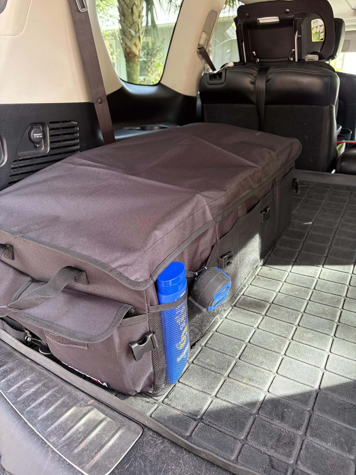FORTEM Car Trunk Organizer, Collapsible Multi Compartment SUV Organizer, Foldable Storage for Car Accessories for Women Men, 600D Oxford, Non Slip Bottom, Securing Straps, Soft Cover (50L) Customer Review FORTEM Car Trunk Organizer, Collapsible Multi Compartment SUV Organizer, Foldable Storage for Car Accessories for Women Men, 600D Oxford, Non Slip Bottom, Securing Straps, Soft Cover (50L) - Customer Photo 2