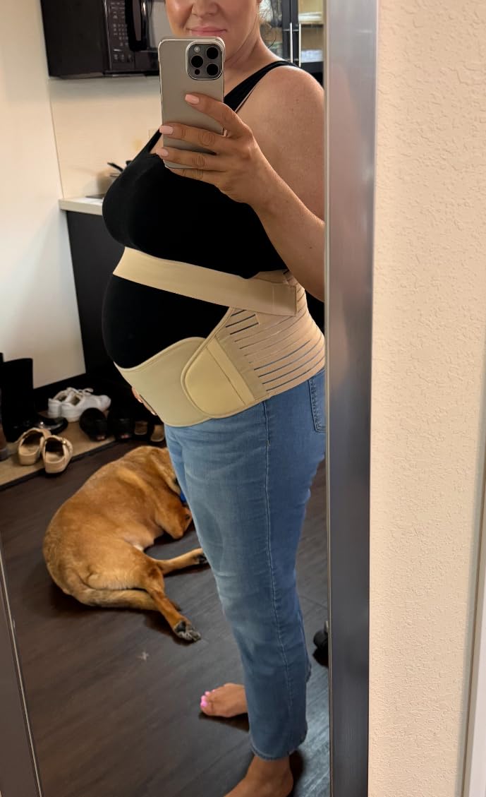 NeoTech Care Pregnancy Support Maternity Belt, Waist/Back/Abdomen Band, Belly Brace (Size M, Black Color) Customer Review NeoTech Care Pregnancy Support Maternity Belt, Waist/Back/Abdomen Band, Belly Brace (Size M, Black Color) - Customer Photo 2