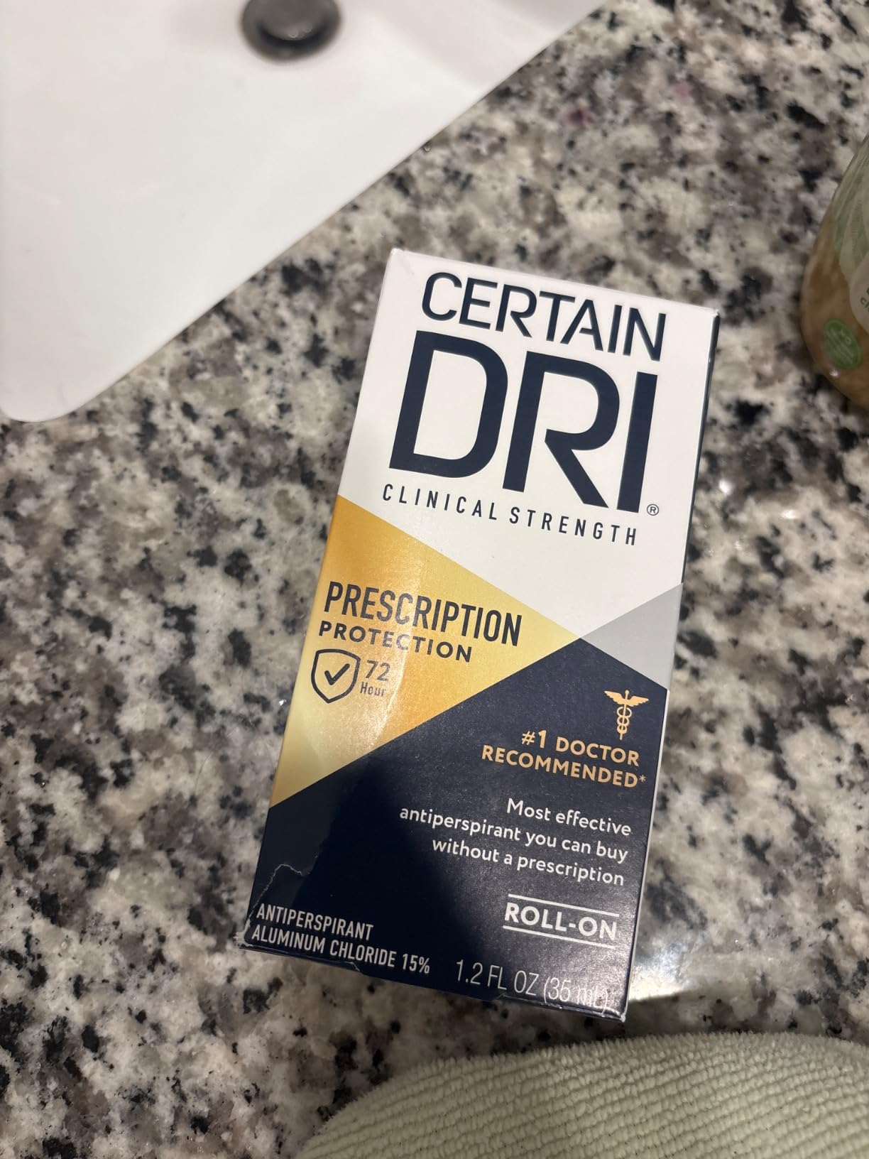 Certain Dri Prescription-Strength Clinical Antiperspirant Roll-On for Hyperhidrosis - 72-Hour Sweat Protection - Fragrance-Free - Doctor-Recommended for Men & Women - 1.2 fl oz - Customer Photo 4