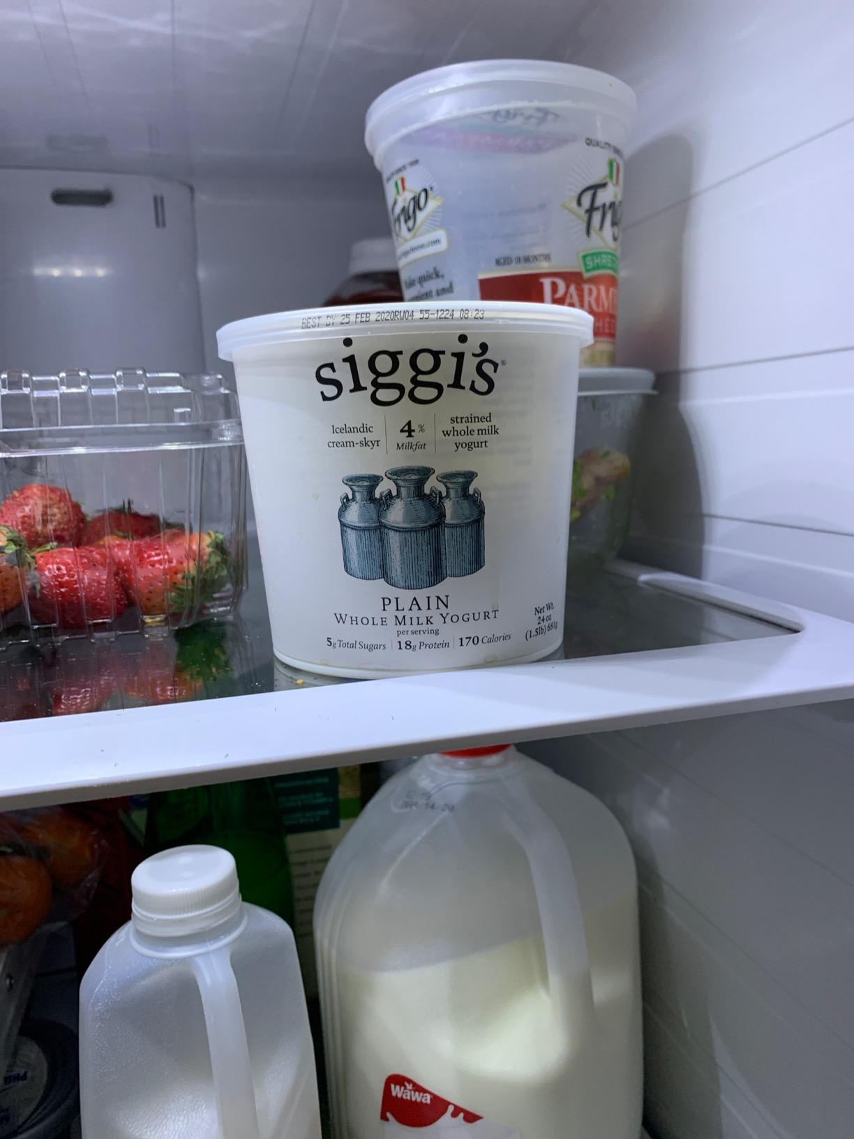 Siggi's Icelandic Strained Whole Milk Yogurt, Plain, 24 OZ. – Thick, Protein-Rich Yogurt Snack Customer Review Siggi's Icelandic Strained Whole Milk Yogurt, Plain, 24 OZ. – Thick, Protein-Rich Yogurt Snack - Customer Photo 1