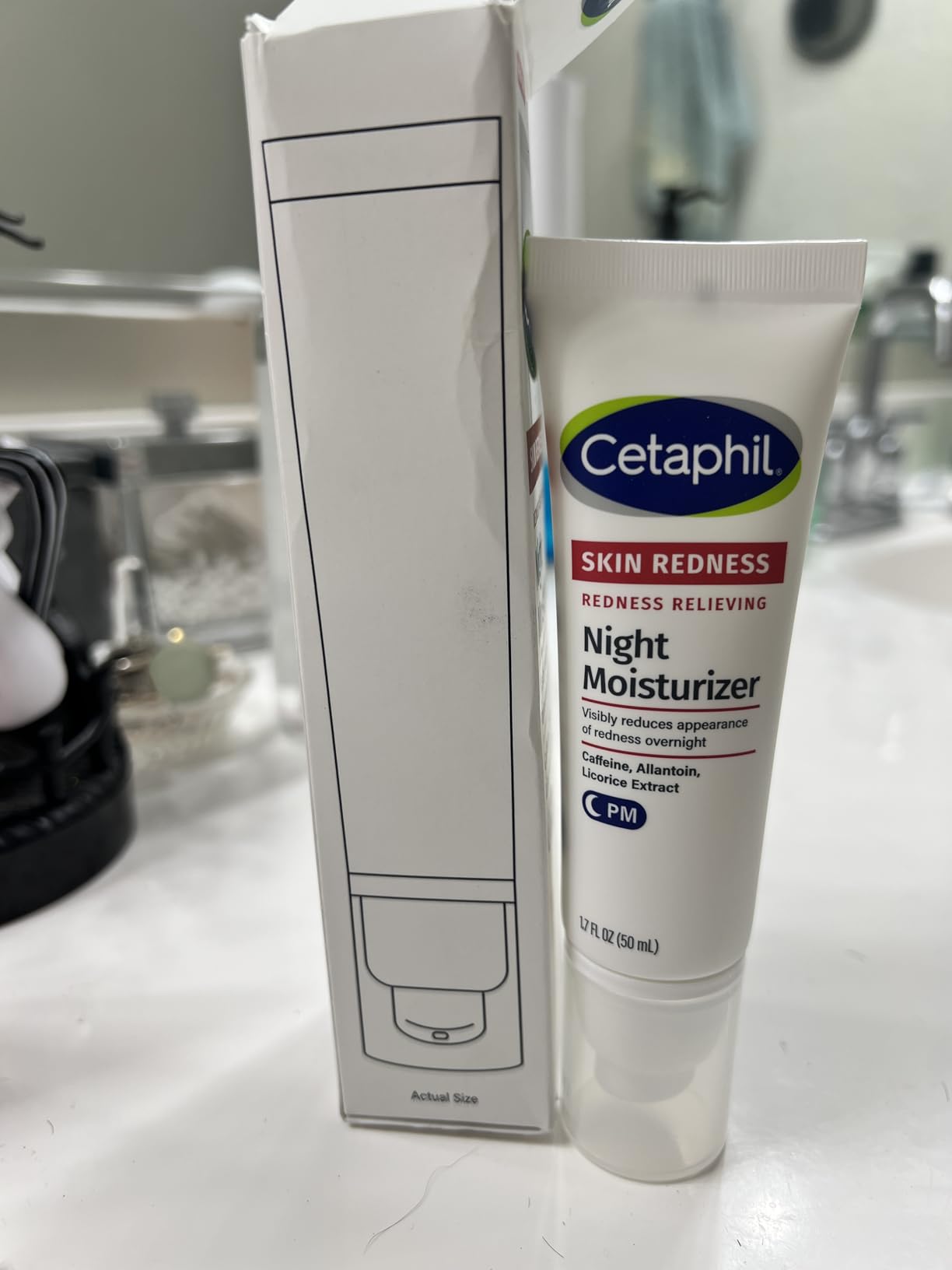Cetaphil Night Cream, Redness Relieving Night Moisturizer for Face, 1.7 fl oz, For Dry, Redness-Prone Skin, Hypoallergenic, Fragrance Free - Customer Photo 2