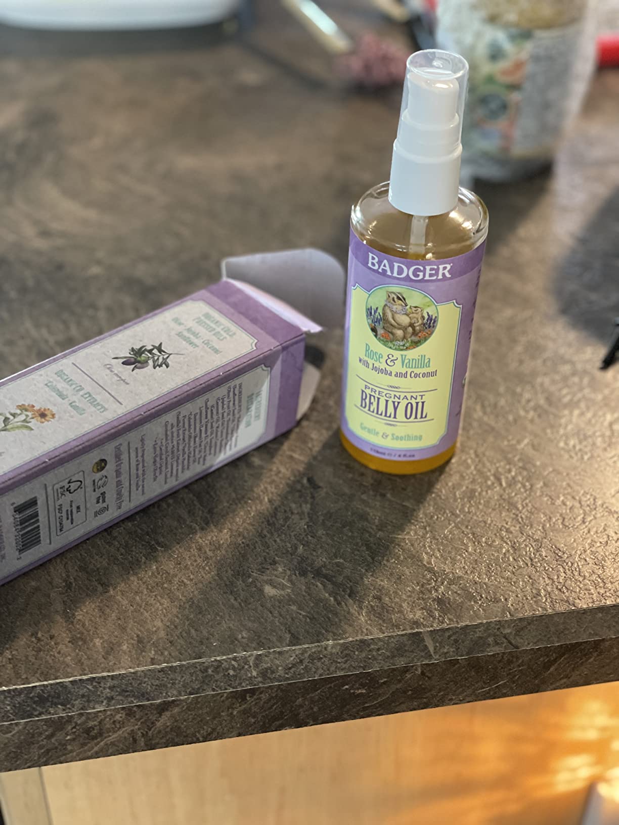 Badger Organic Pregnant Belly Oil - Jojoba & Coconut - 4 oz. - Customer Photo 2