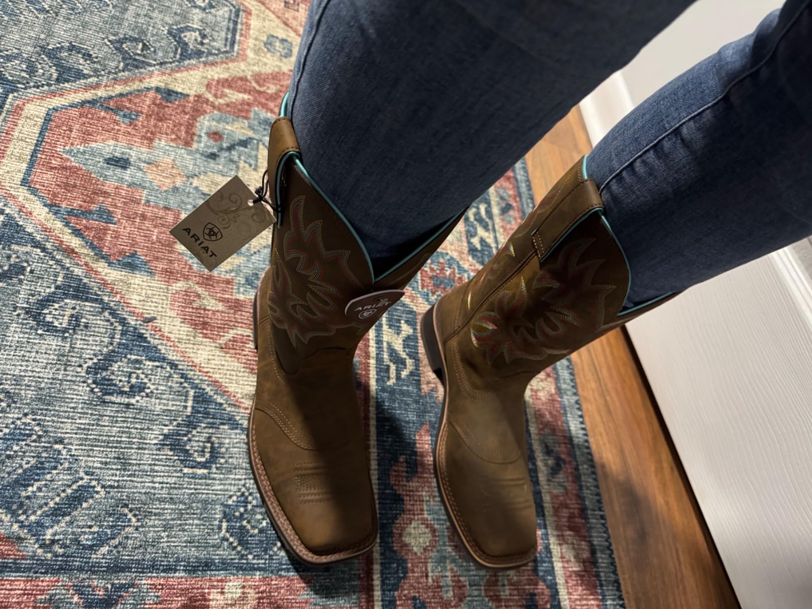 Ariat Women's Delilah Brown/Teal Boot - Customer Photo 2