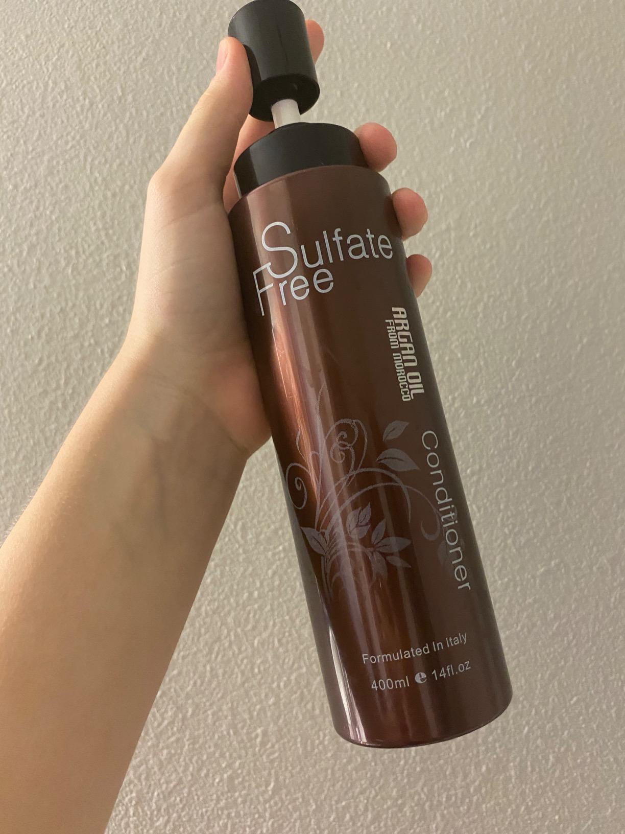 Moroccan Argan Oil Conditioner - Sulfate Free, Anti Frizz Hydrating Thickening Care for Women and Men - Deep Moisturizing Treatment for Color Treated, Curly, Frizzy, Damaged and Dry Hair - Customer Photo 1