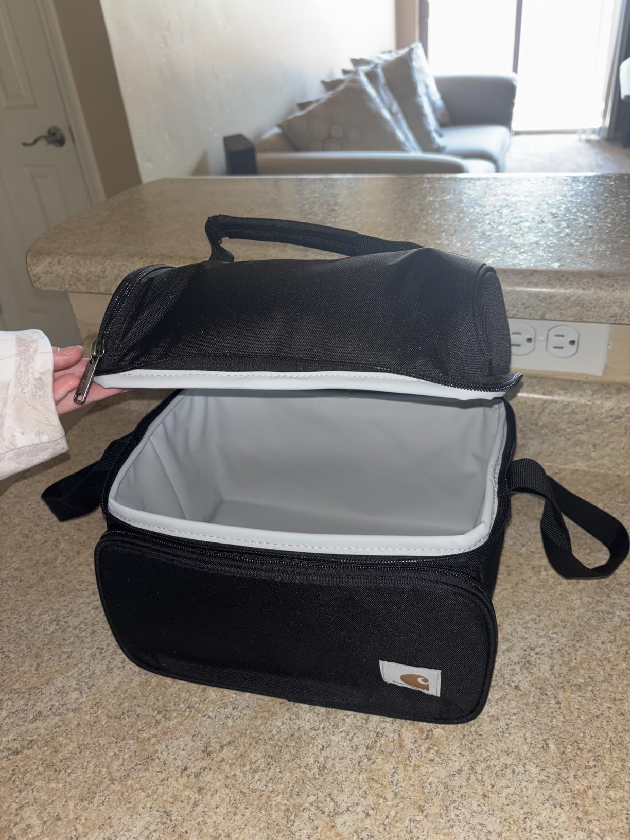 Carhartt Camping Cooler, Worksite Lunchbox, Soft Shell Lunch Bag for Construction Sites, Work and Everyday Use, Brown - Customer Photo 2