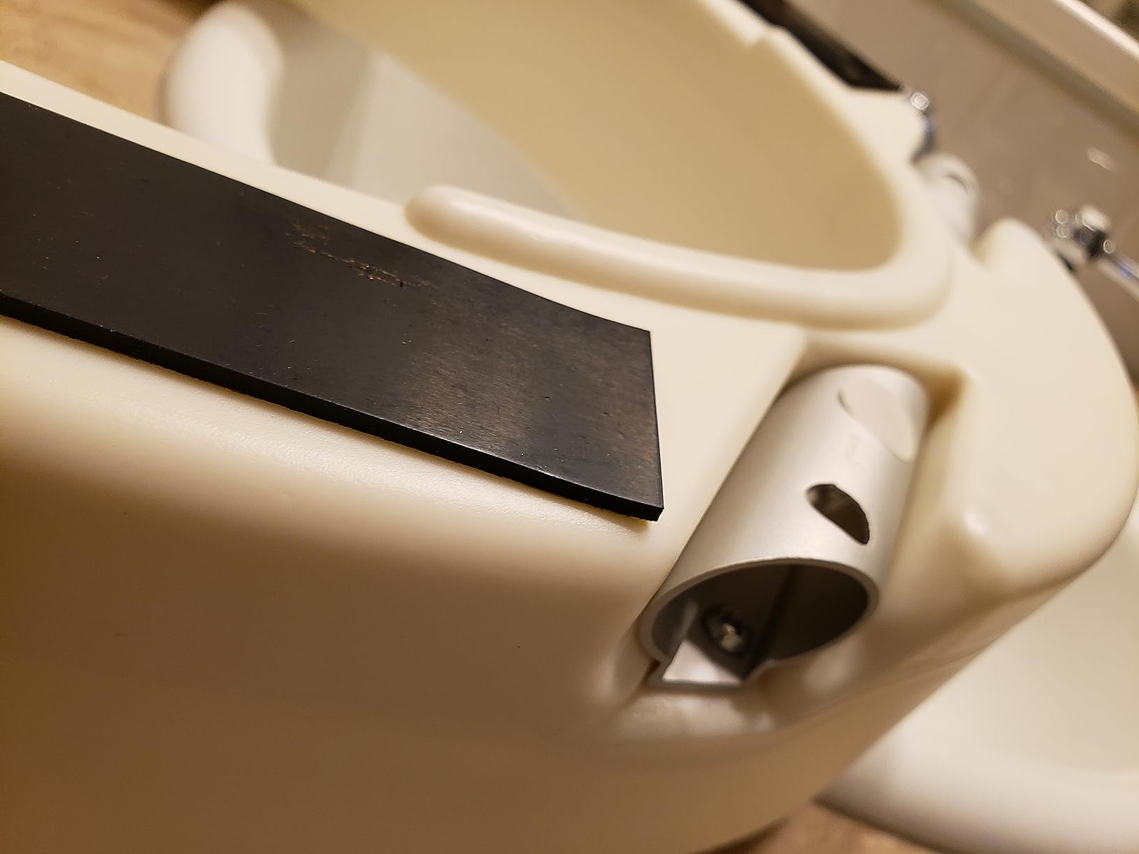 Vive Raised Toilet Seat Riser for Seniors (with Handles) - Handicap Rail Grab Bar Seat for Over Toilet - Elevated Safety for Elderly, Disabled, Medical - Elongated Customer Review Vive Raised Toilet Seat Riser for Seniors (with Handles) - Handicap Rail Grab Bar Seat for Over Toilet - Elevated Safety for Elderly, Disabled, Medical - Elongated - Customer Photo 3