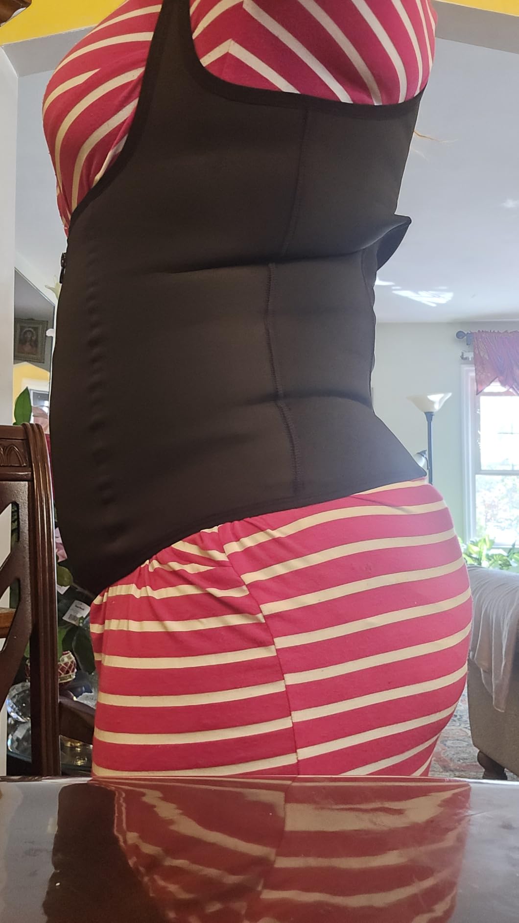 LODAY Waist Trainer Corset for Women Tummy Control Sport Workout Body Shaper Black Customer Review LODAY Waist Trainer Corset for Women Tummy Control Sport Workout Body Shaper Black - Customer Photo 1
