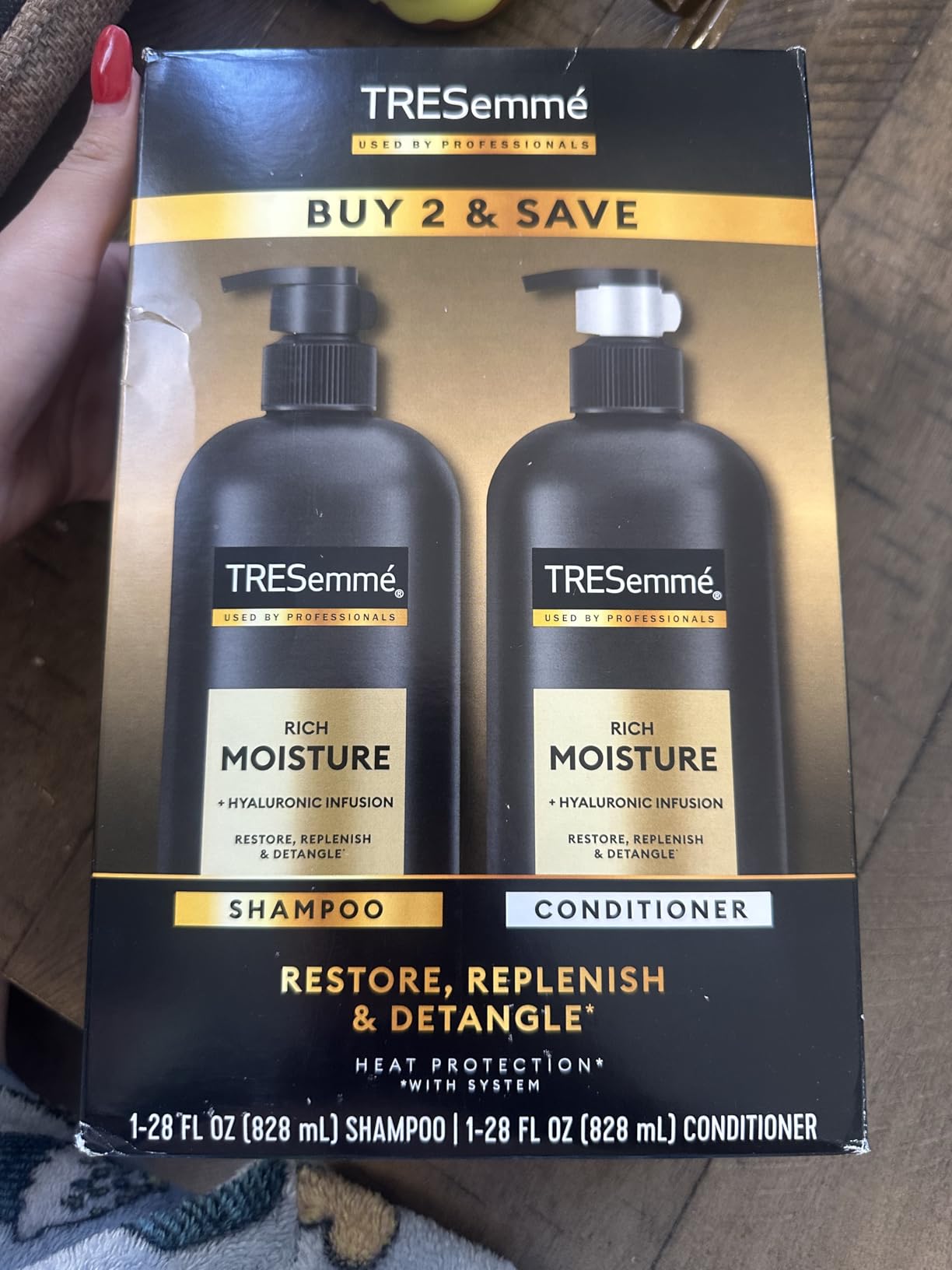 TRESemmé Rich Moisture Shampoo and Conditioner 2 Count Rich Moisture for Dry Hair Formulated With Vitamin E and Biotin 28 oz - Customer Photo 2