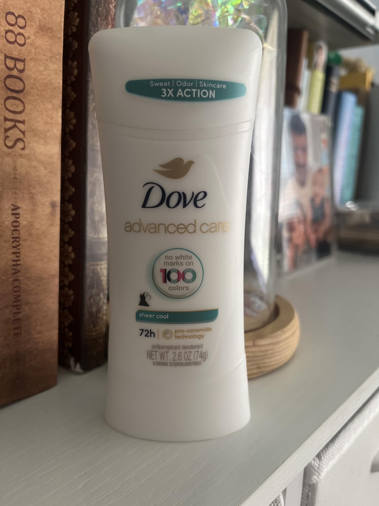 Dove Advanced Care Antiperspirant Deodorant Stick Sheer Cool for Soft, Resilient Skin, with 72-Hour Sweat & Odor Protection, 2.6 oz Customer Review Dove Advanced Care Antiperspirant Deodorant Stick Sheer Cool for Soft, Resilient Skin, with 72-Hour Sweat & Odor Protection, 2.6 oz - Customer Photo 1