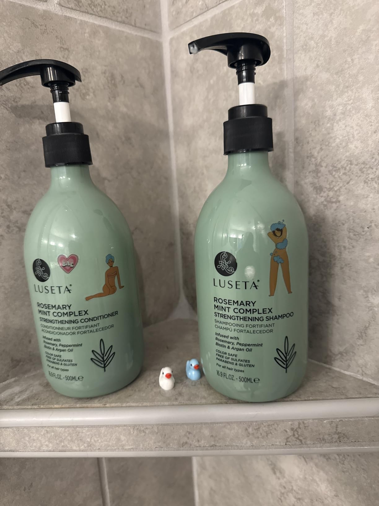 Luseta Purple Shampoo and Conditioner Set for Blonde, Gray - Color Treated Hair - Sulfate Free Paraben Free - Infused with Cocos Nucifera Oil for Curly and Damaged Hair - 2x16.9oz - Customer Photo 4