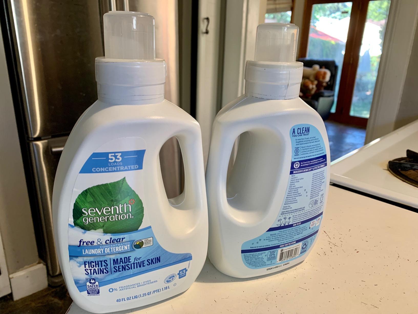 Seventh Generation Concentrated Laundry Detergent Liquid Free & Clear Fragrance Free 40 oz - Customer Photo 2