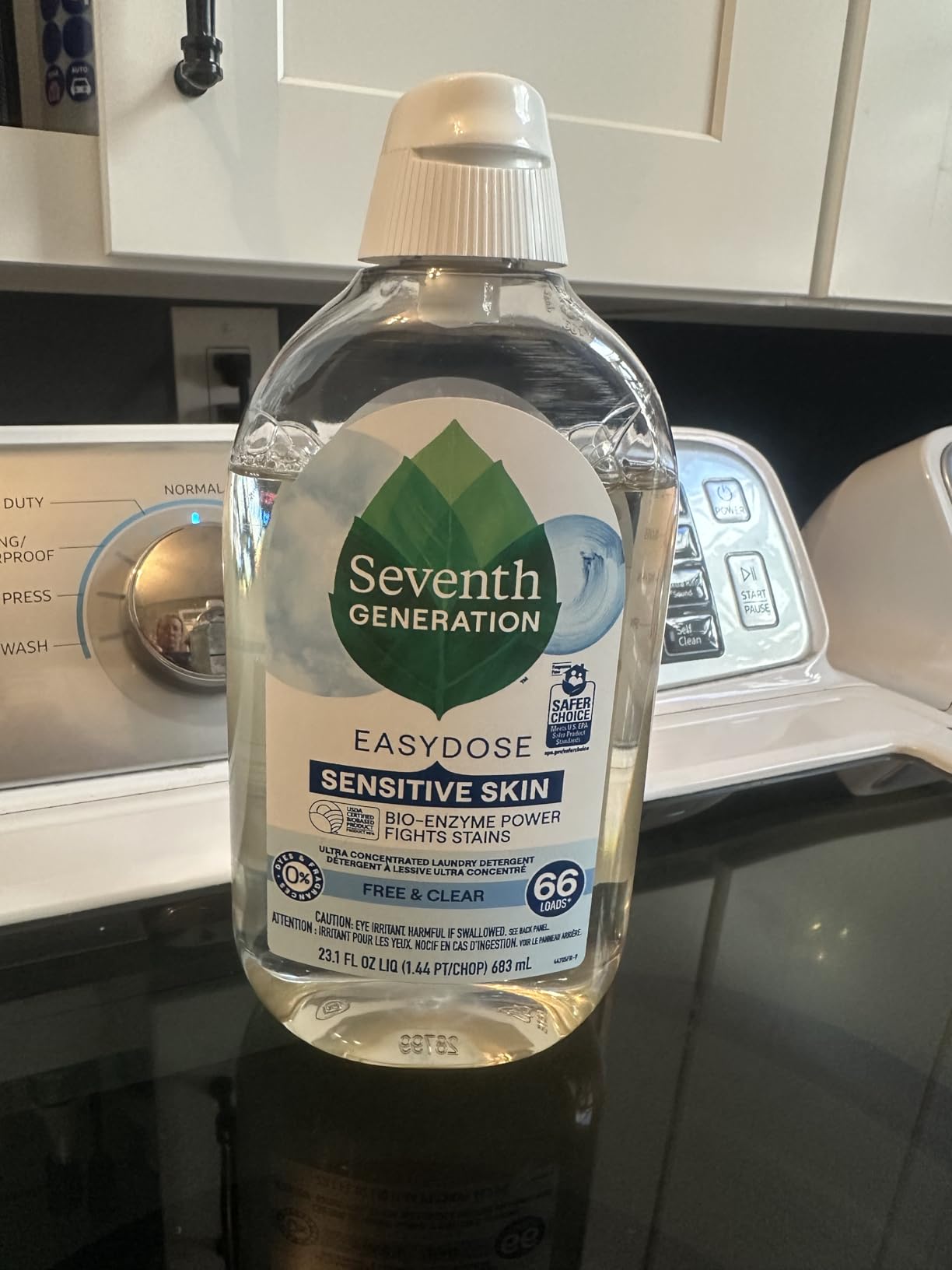 Seventh Generation EasyDose Laundry Detergent, Ultra Concentrated: 66 Loads, Free & Clear Designed for Sensitive Skin, 23.1 Fl Oz - Customer Photo 1