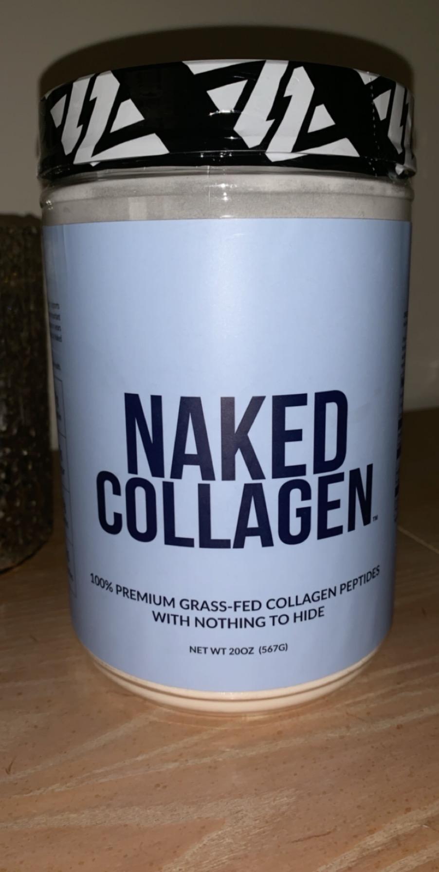 NAKED Collagen Peptides Protein Powder, 60 Servings, Pasture-Raised, Unflavored Grass-Fed Hydrolyzed Collagen Supplement, Paleo Friendly, Non-GMO, Keto, Gluten Free, 20oz - Customer Photo 3