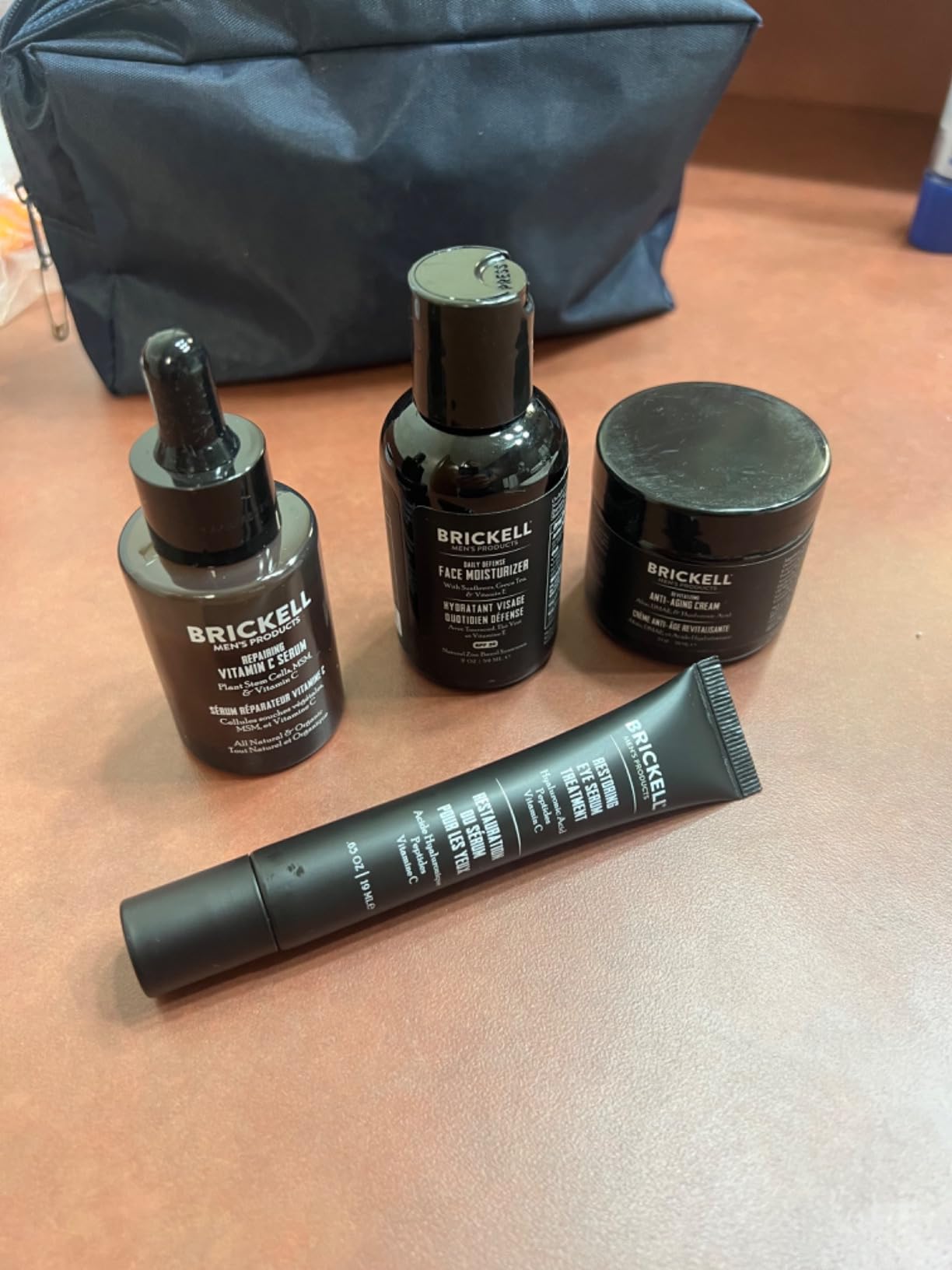 Brickell Men's Complete Defense Anti Aging Routine, Night Face Cream, Vitamin C Day and Night Serum, Facial Moisturizer w/SPF and Eye Cream, Natural and Organic, Scented, Skin Care Gift Set Customer Review Brickell Men's Complete Defense Anti Aging Routine, Night Face Cream, Vitamin C Day and Night Serum, Facial Moisturizer w/SPF and Eye Cream, Natural and Organic, Scented, Skin Care Gift Set - Customer Photo 1