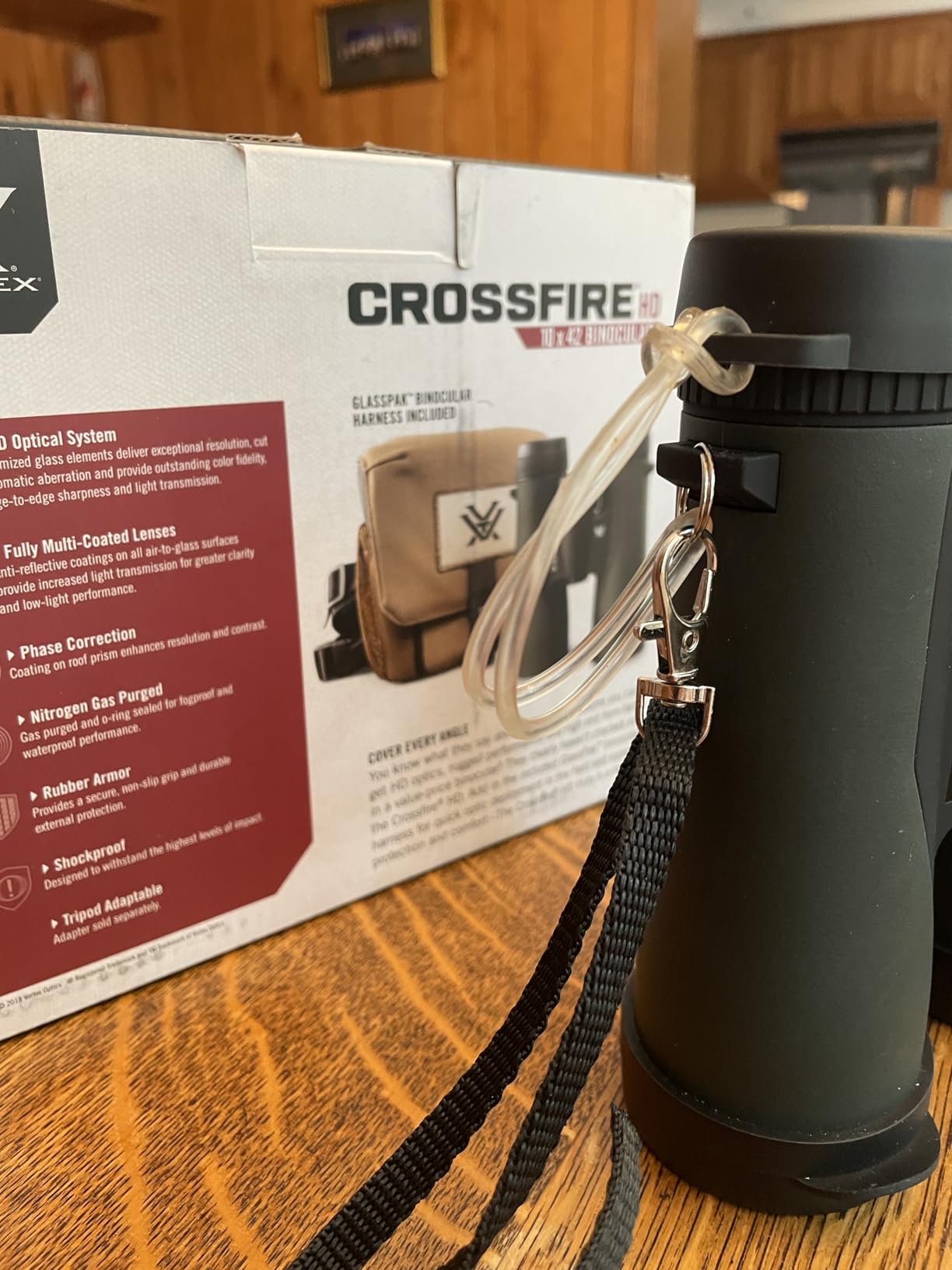 Vortex Optics Crossfire HD 10x42 Binoculars - HD Optical System, Tripod Adaptable, Rubber Armor, Waterproof, Fogproof, Shockproof, Included GlassPak - Unlimited, Unconditional Warranty - Customer Photo 2