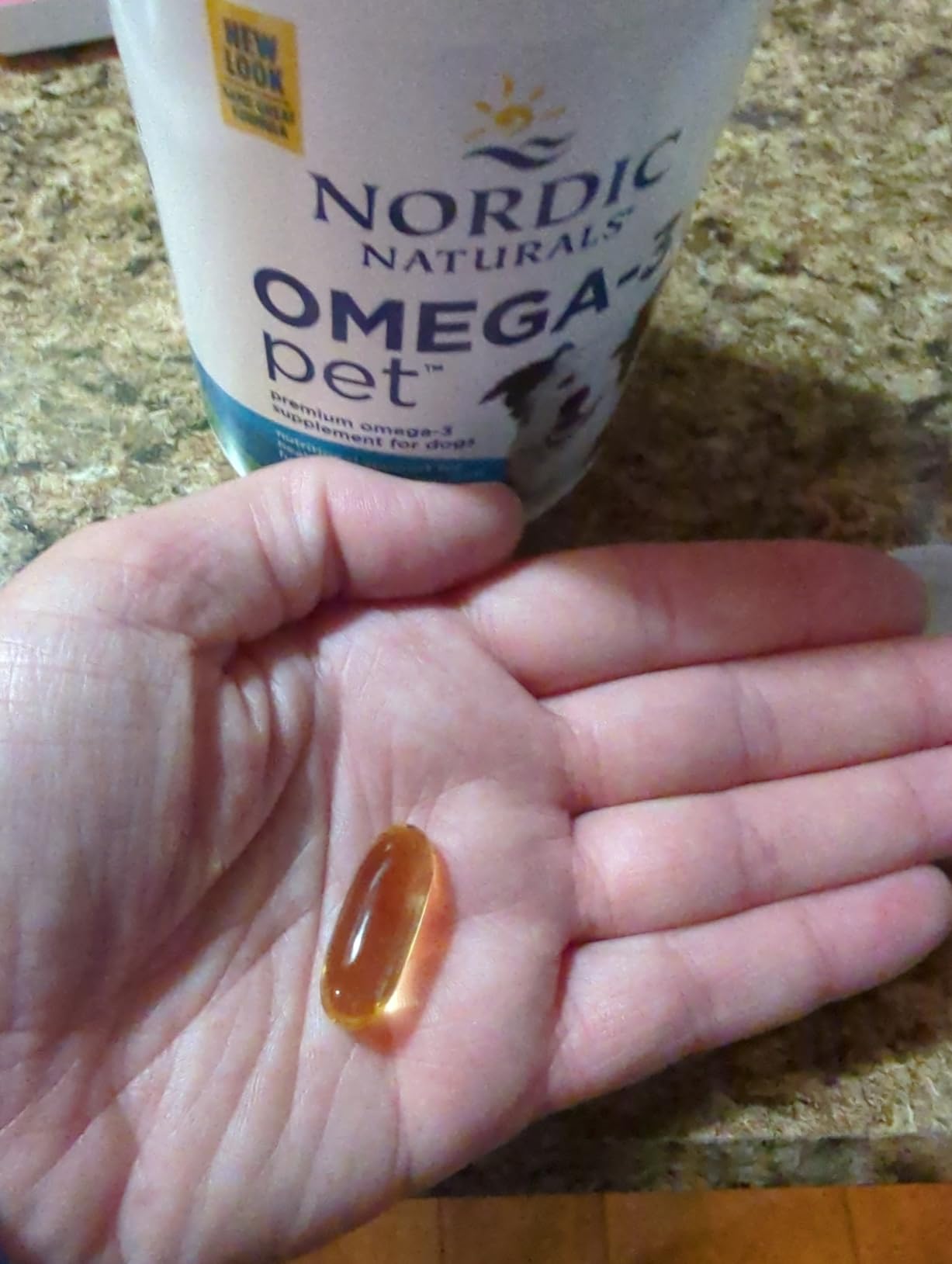 Nordic Naturals Omega-3 Pet, Unflavored - 120 Soft Gels - 330 mg Omega-3 Per Soft Gel - Fish Oil for Dogs with EPA & DHA - Promotes Heart, Skin, Coat, & Immune Health Customer Review Nordic Naturals Omega-3 Pet, Unflavored - 120 Soft Gels - 330 mg Omega-3 Per Soft Gel - Fish Oil for Dogs with EPA & DHA - Promotes Heart, Skin, Coat, & Immune Health - Customer Photo 2