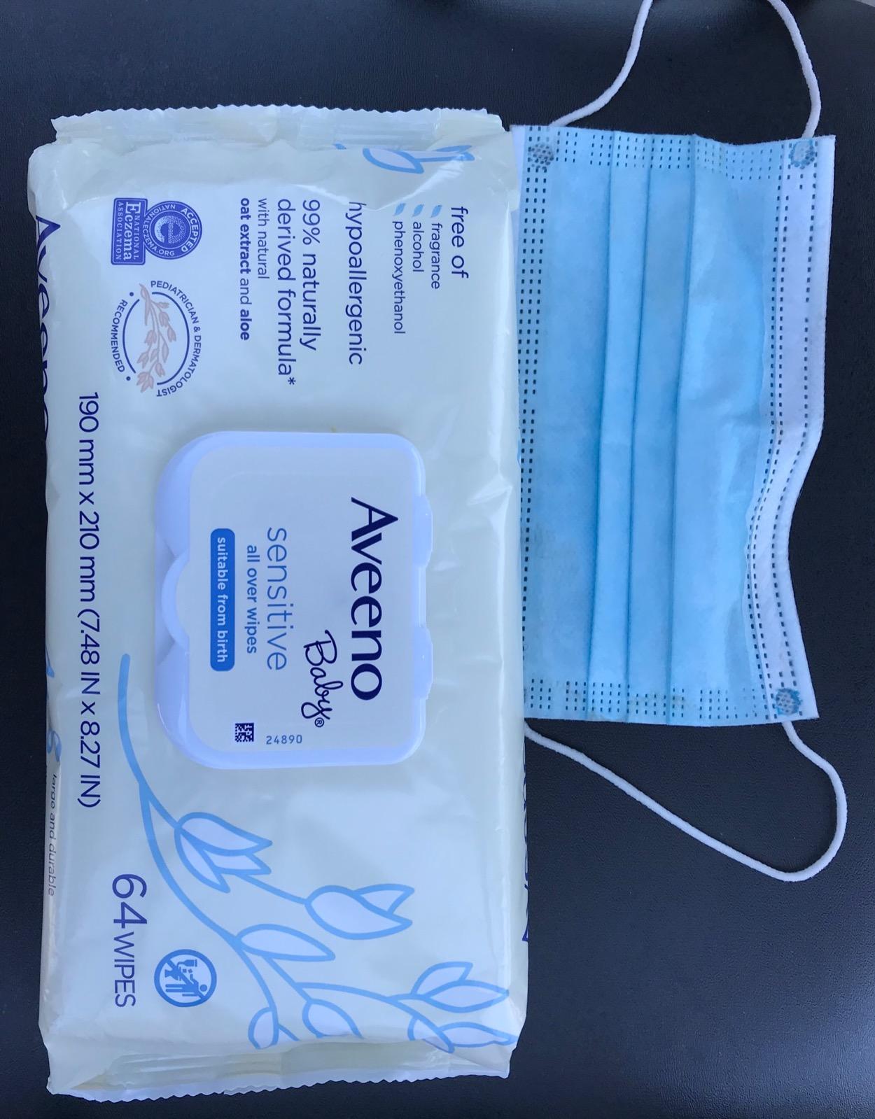 Aveeno Baby Sensitive All Over Wipes with Aloe & Natural Oat Extract for Face, Bottom, Hands & Body, pH-Balanced, Hypoallergenic, Fragrance-, Phenoxyethanol- & Alcohol-Free, 64 ct per pack Customer Review Aveeno Baby Sensitive All Over Wipes with Aloe & Natural Oat Extract for Face, Bottom, Hands & Body, pH-Balanced, Hypoallergenic, Fragrance-, Phenoxyethanol- & Alcohol-Free, 64 ct per pack - Customer Photo 1