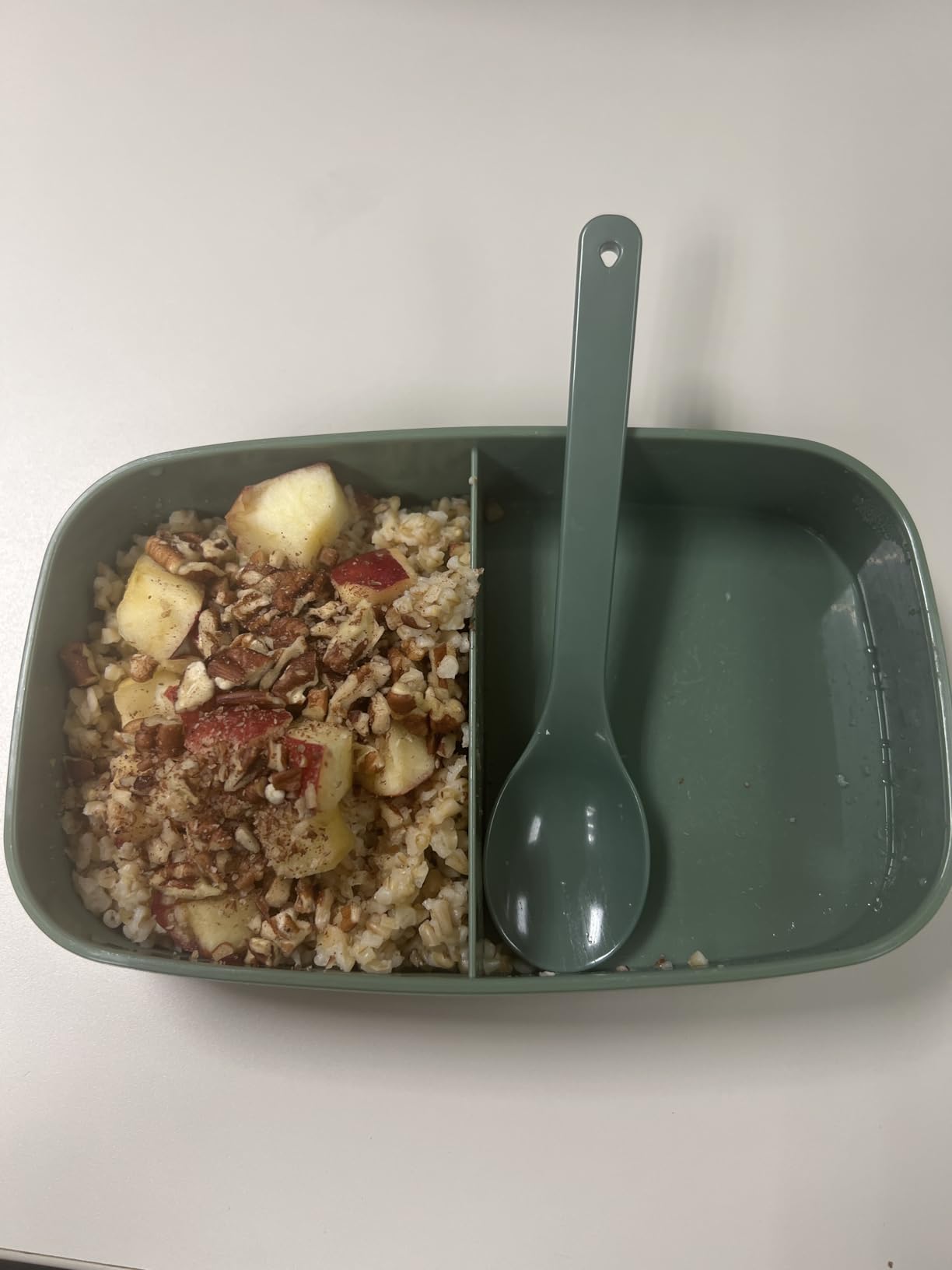 Bentgo Classic - Adult Bento Box, Stackable 3-Compartment Lunch Box with Removable Utensil Set and Sealing Strap, BPA-Free, Food Container Ideal for Meal Prep, Work, and On the Go (Blush Marble) - Customer Photo 2