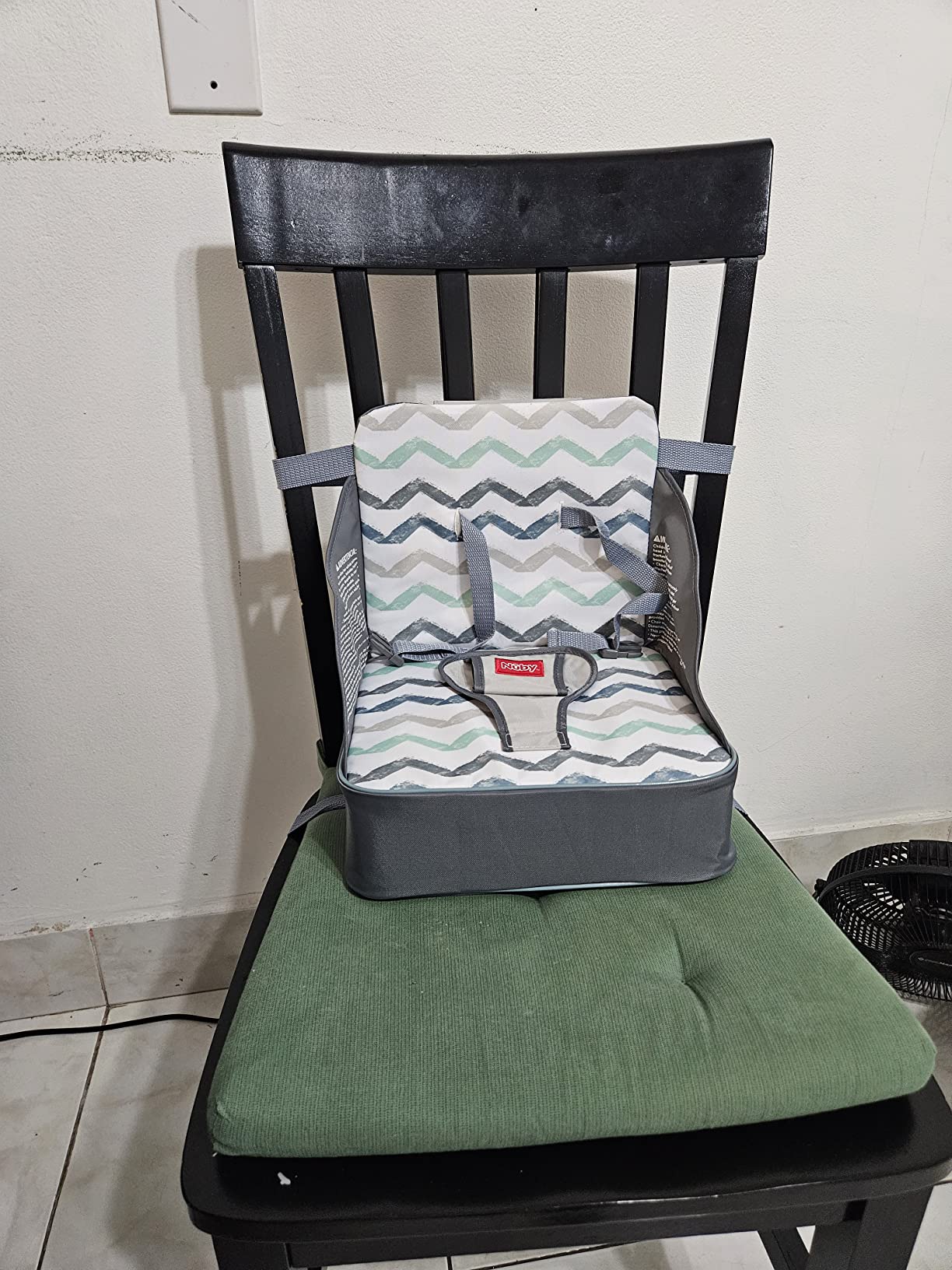 Nuby Easy Go Booster Seat - Travel Booster Seat for Babies and Toddlers - Holds Up to 35 Pounds - 9+ Months - Blue - Customer Photo 3