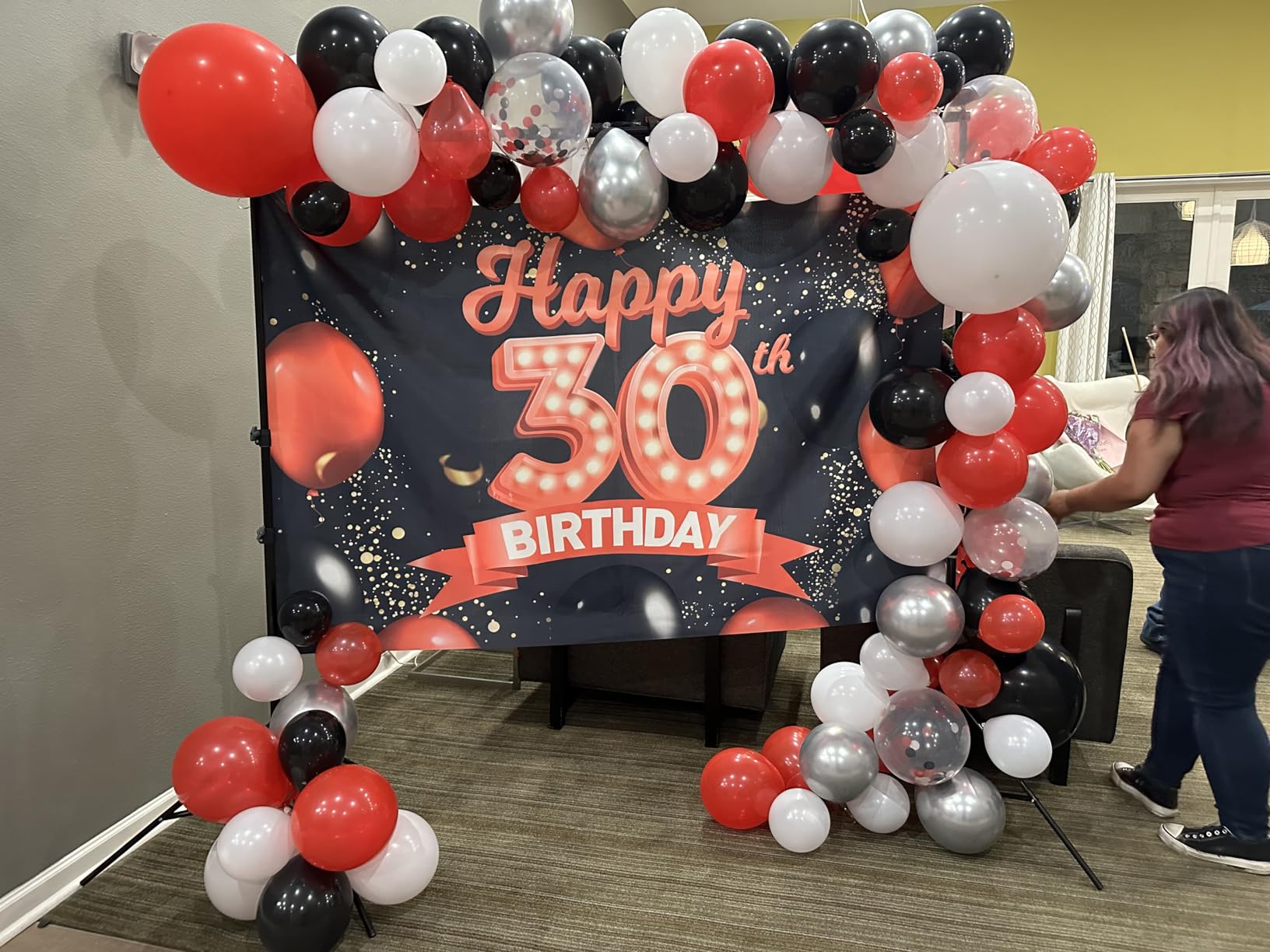 ALL-IN-1 Red Black and White Balloon Arch Kit for Red and Black Birthday Party Decorations – Reds and Blacks Balloons for White Black and Red Balloon Garland Kit – Graduation Black and Red Balloons Customer Review ALL-IN-1 Red Black and White Balloon Arch Kit for Red and Black Birthday Party Decorations – Reds and Blacks Balloons for White Black and Red Balloon Garland Kit – Graduation Black and Red Balloons - Customer Photo 2