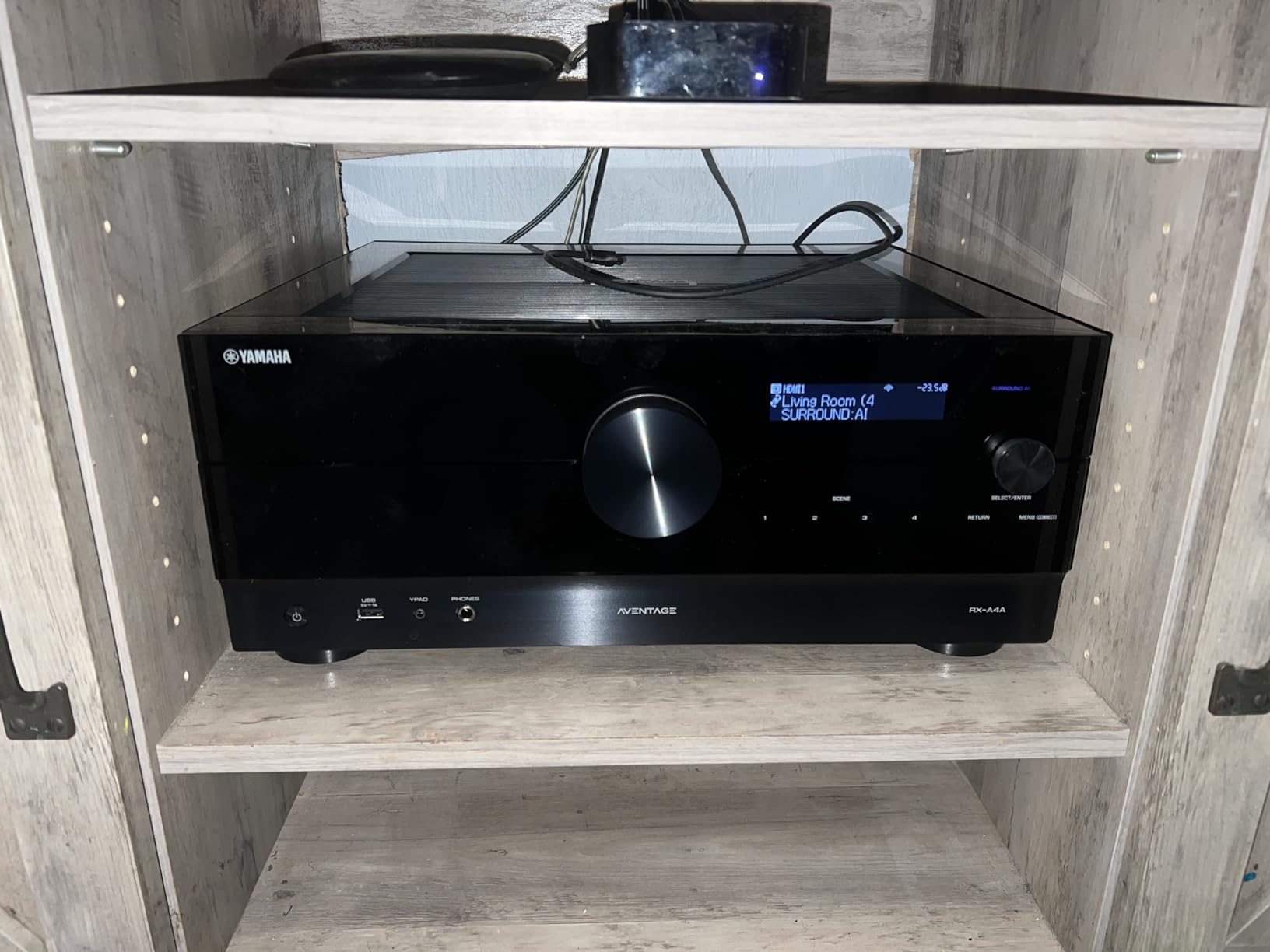 Yamaha RX-A4A AVENTAGE 7.2-Channel AV Receiver – 8K and 4K/120 HDMI, eARC, Dolby Atmos, DTS:X, Auro-3D, Surround:AI, Wi-Fi, Bluetooth, MusicCast - Customer Photo 1