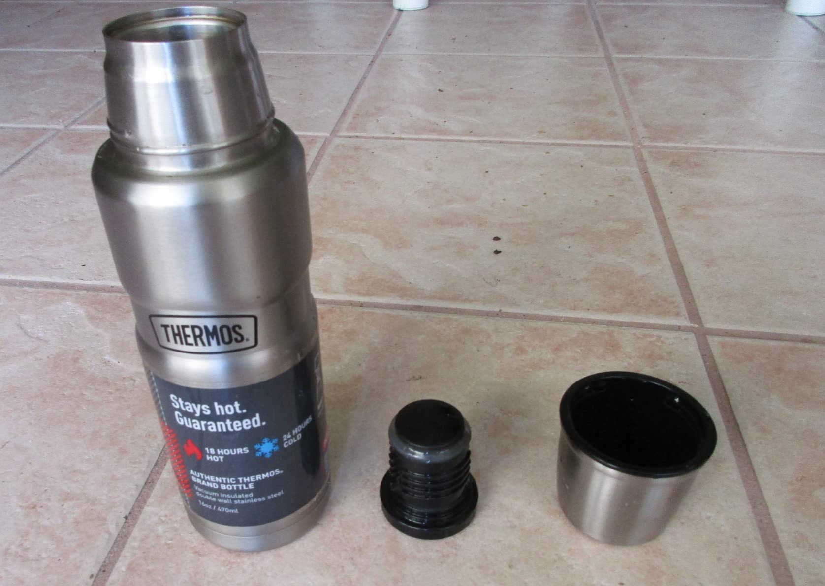 THERMOS Stainless King Vacuum-Insulated Compact Bottle, 16 Ounce, Midnight Blue Customer Review THERMOS Stainless King Vacuum-Insulated Compact Bottle, 16 Ounce, Midnight Blue - Customer Photo 2